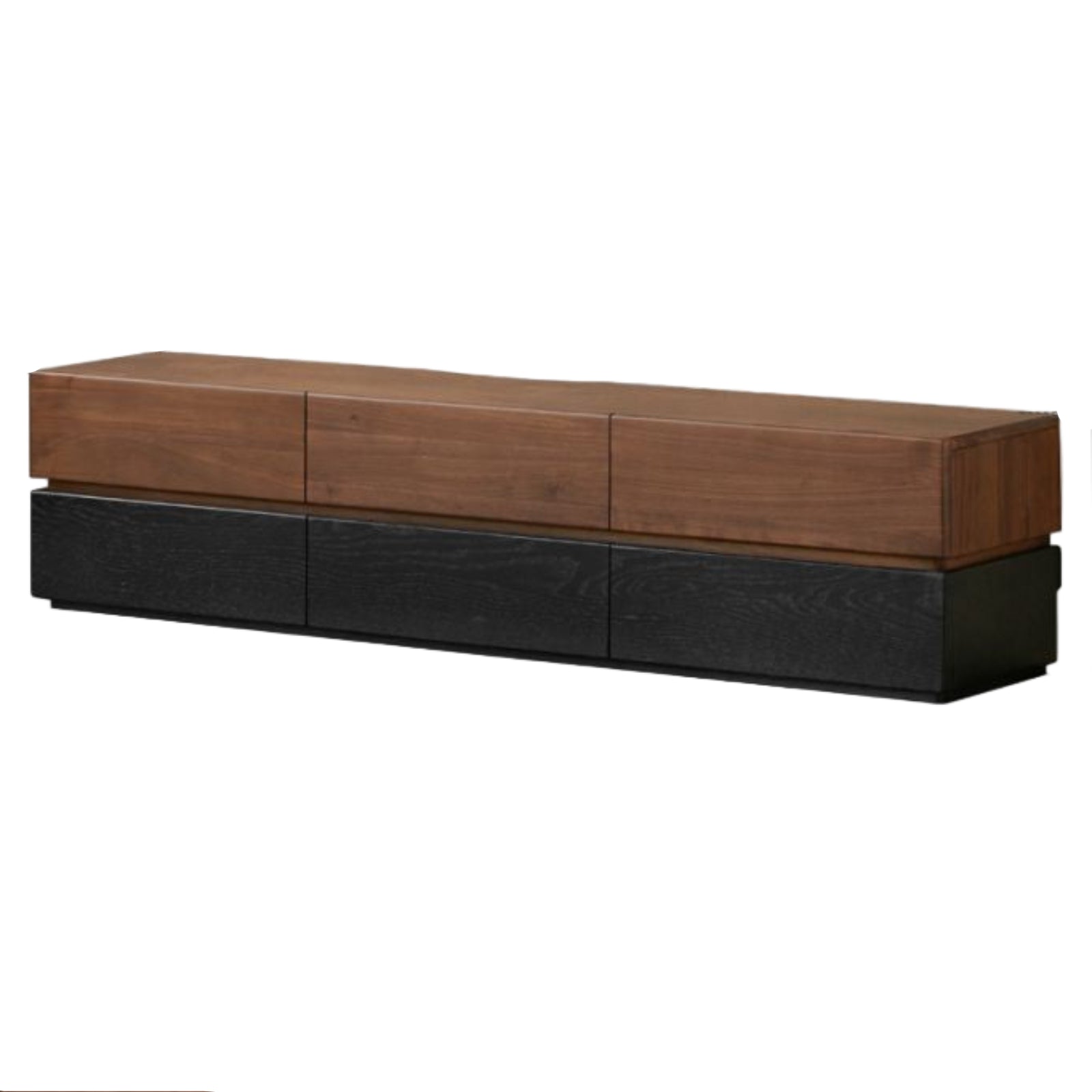 Black Walnut Solid Wood Italian Two-tone TV Cabinet