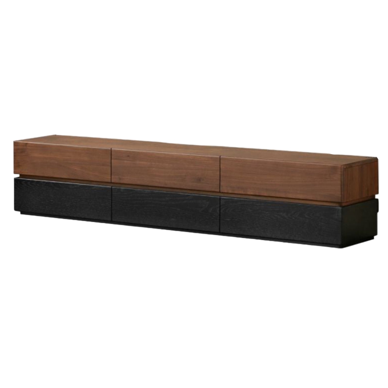 Black Walnut Solid Wood Italian Two-tone TV Cabinet