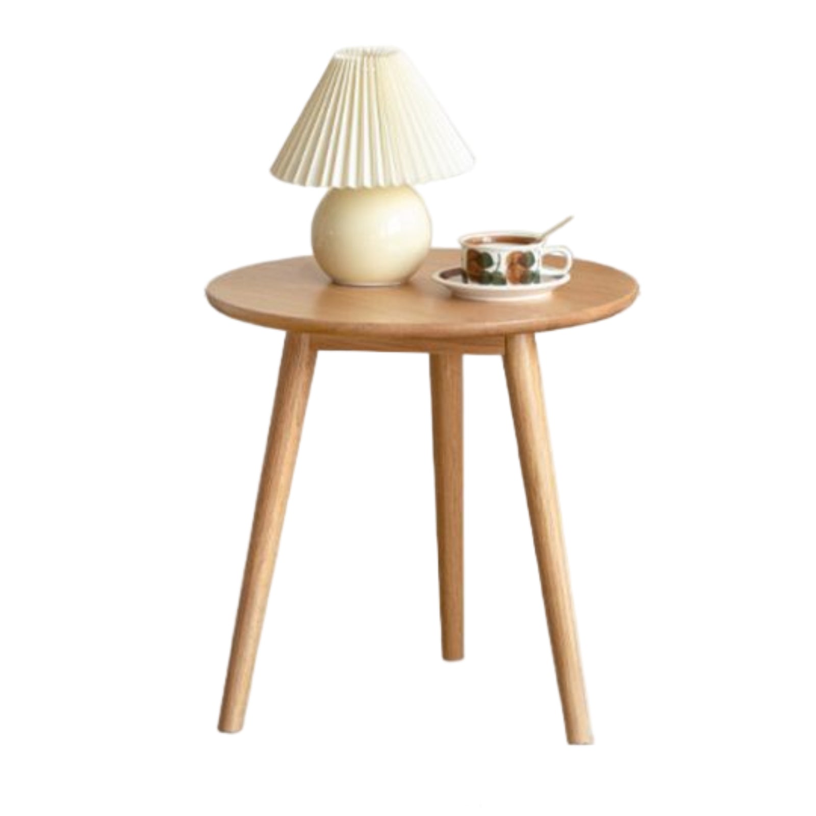 Oak, Solid RubberWood Nordic Style Side Table