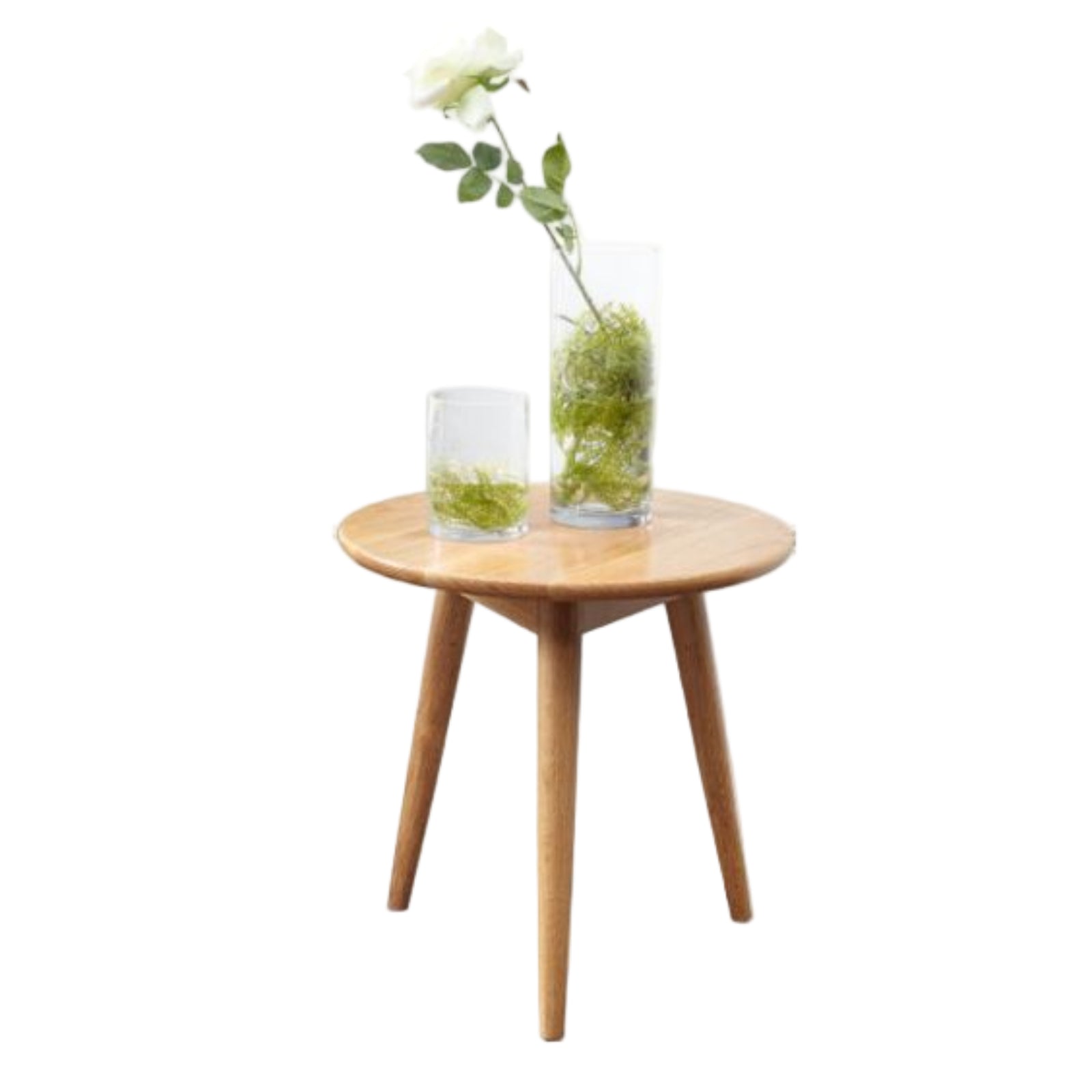 Oak, Solid RubberWood Nordic Style Side Table