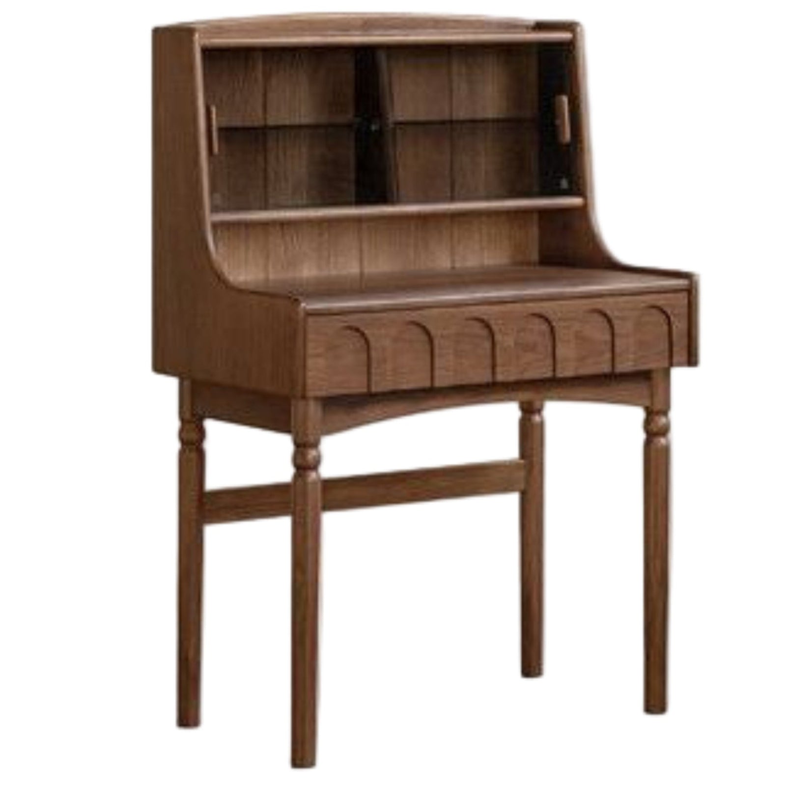 Black Walnut Solid Wood French Retro Multifunctional Vanity Table