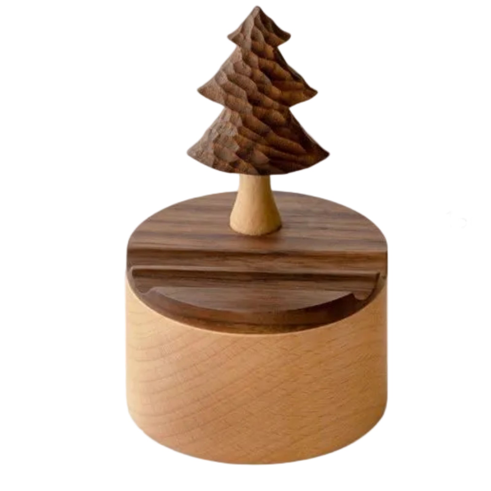 Black Walnut, Beech Solid Wood Phone Stand