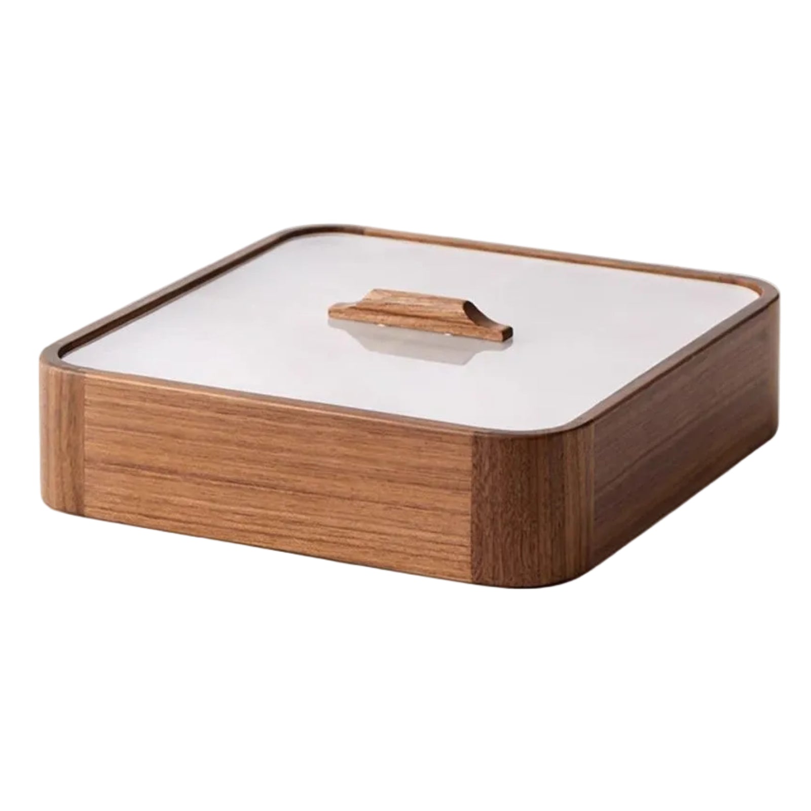 Beech, Black Walnut Solid Wood Four Compartment Candy Box