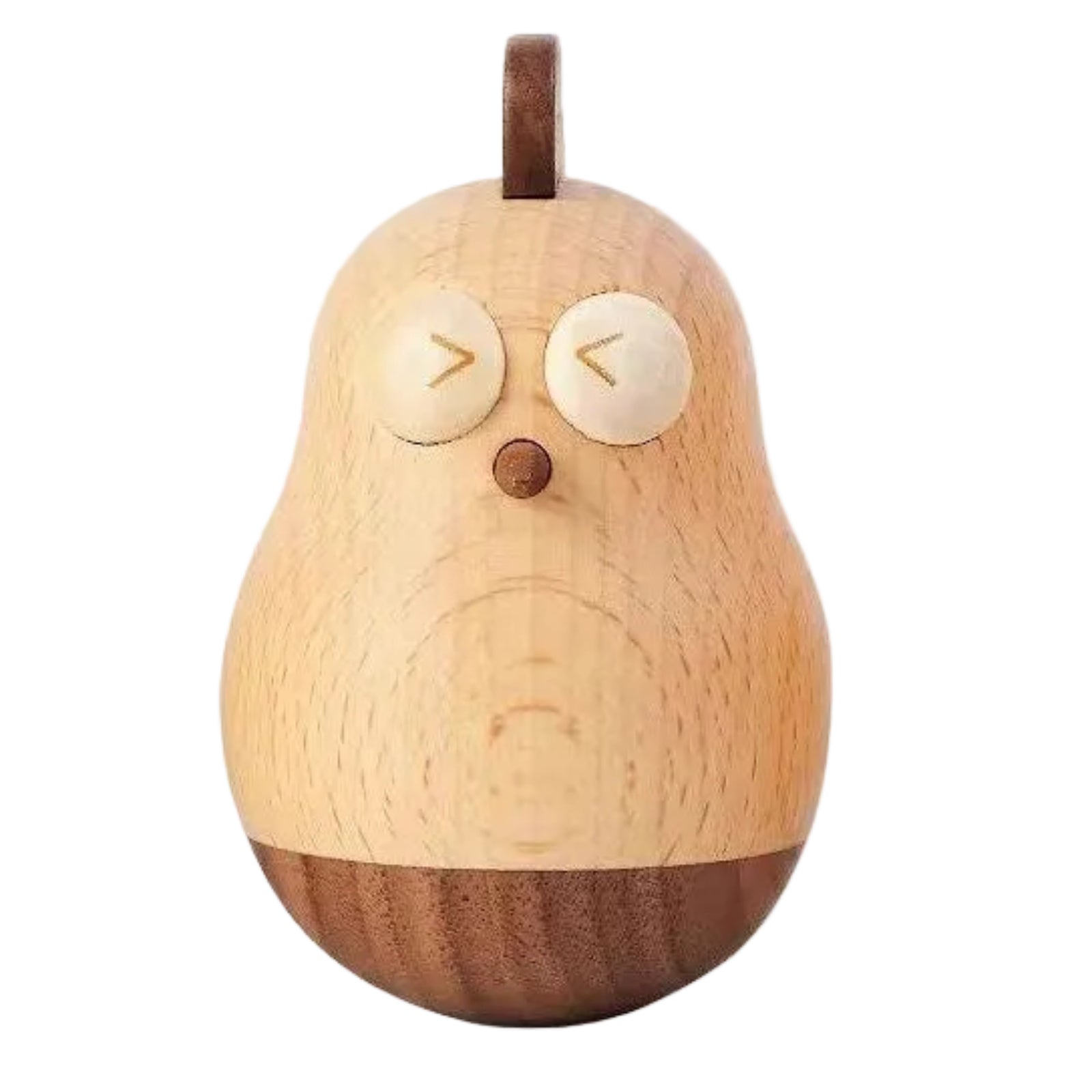 Beech, Black Walnut Solid Wood Tumbler Desk Ornament with Simple Creative Design