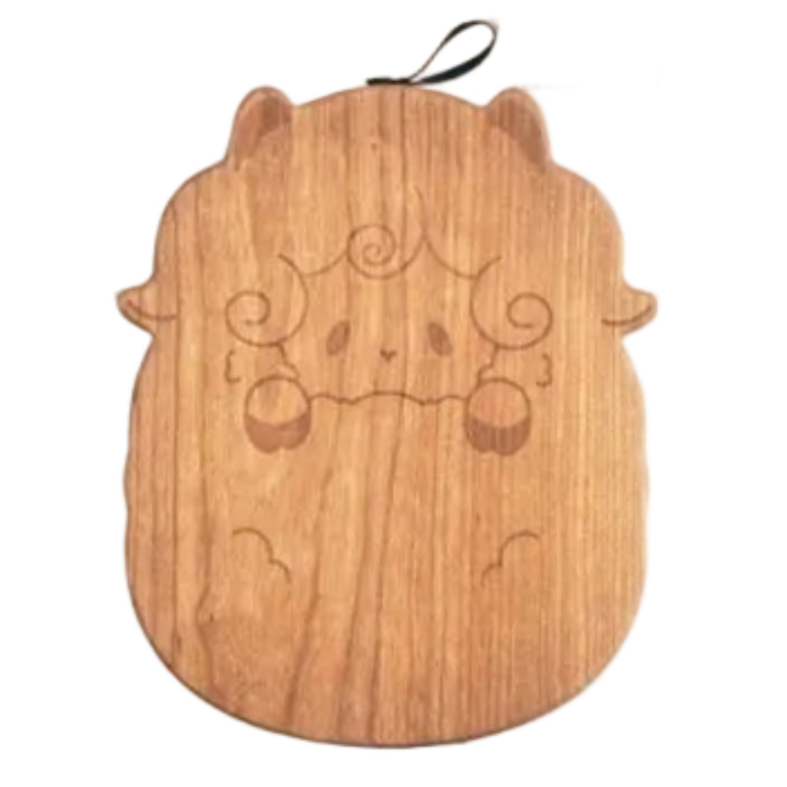 Cherry Solid Wood Pet-Shaped Cutting Board and Baby Food Plate