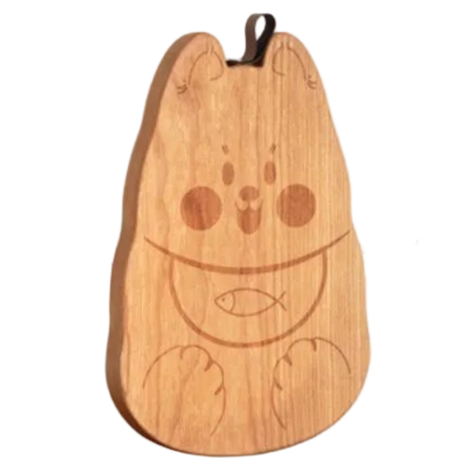 Cherry Solid Wood Pet-Shaped Cutting Board and Baby Food Plate