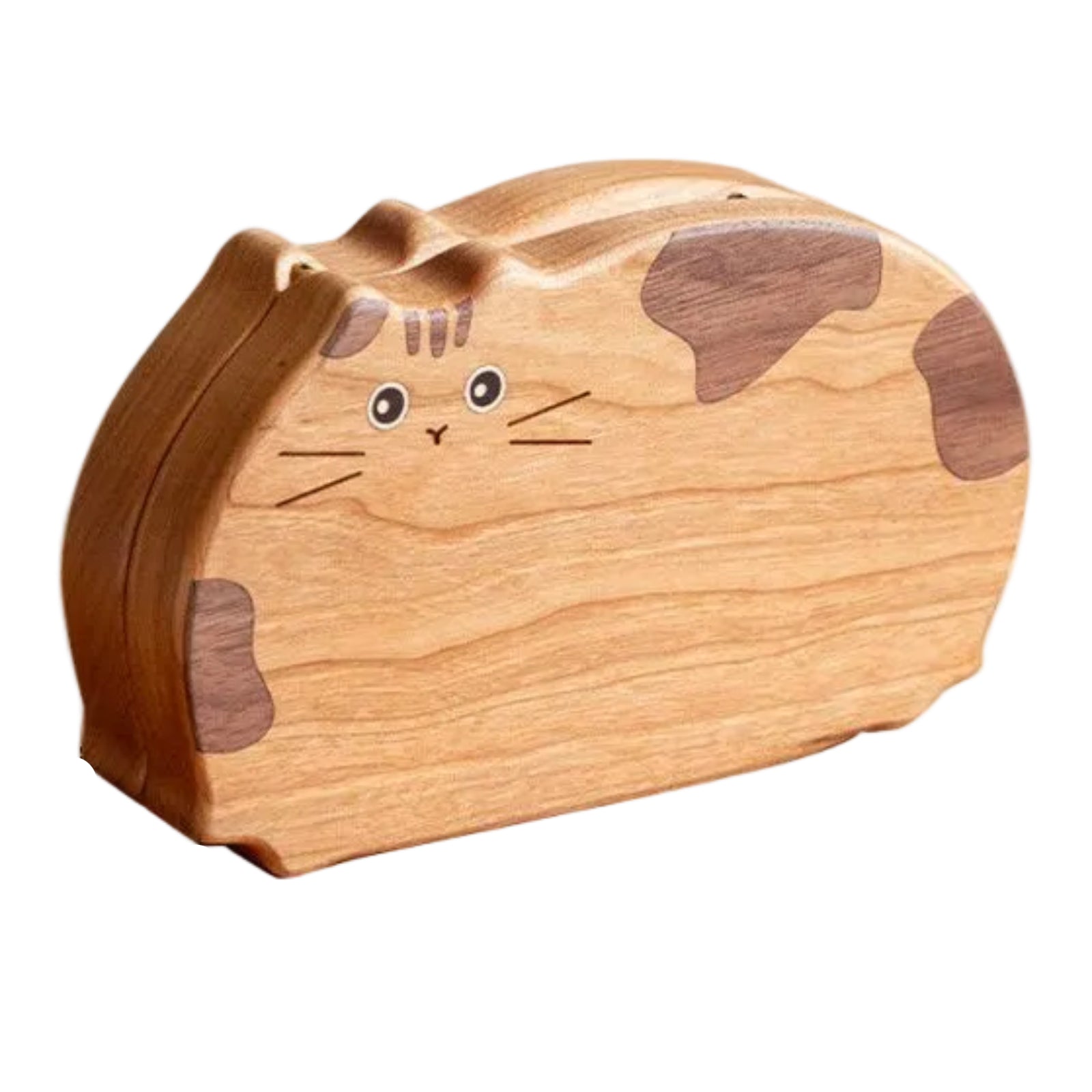 Cherry, Black Walnut Solid Wood Portable Jewelry Box with Multi-Compartment Storage