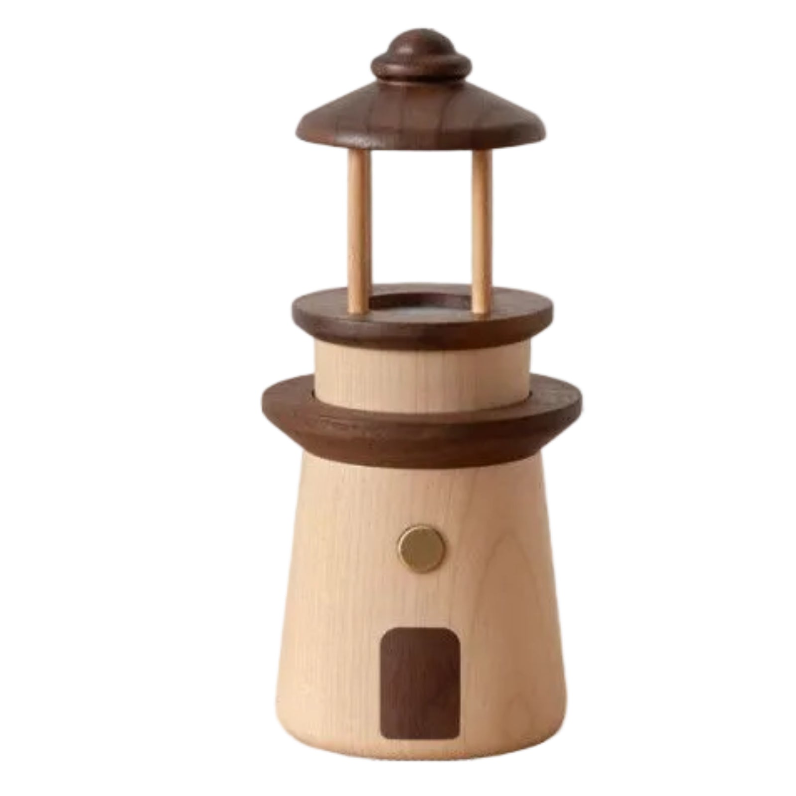 Black Walnut, Maple Solid WoodLighthouse Night Light for Bedroom and Bedside