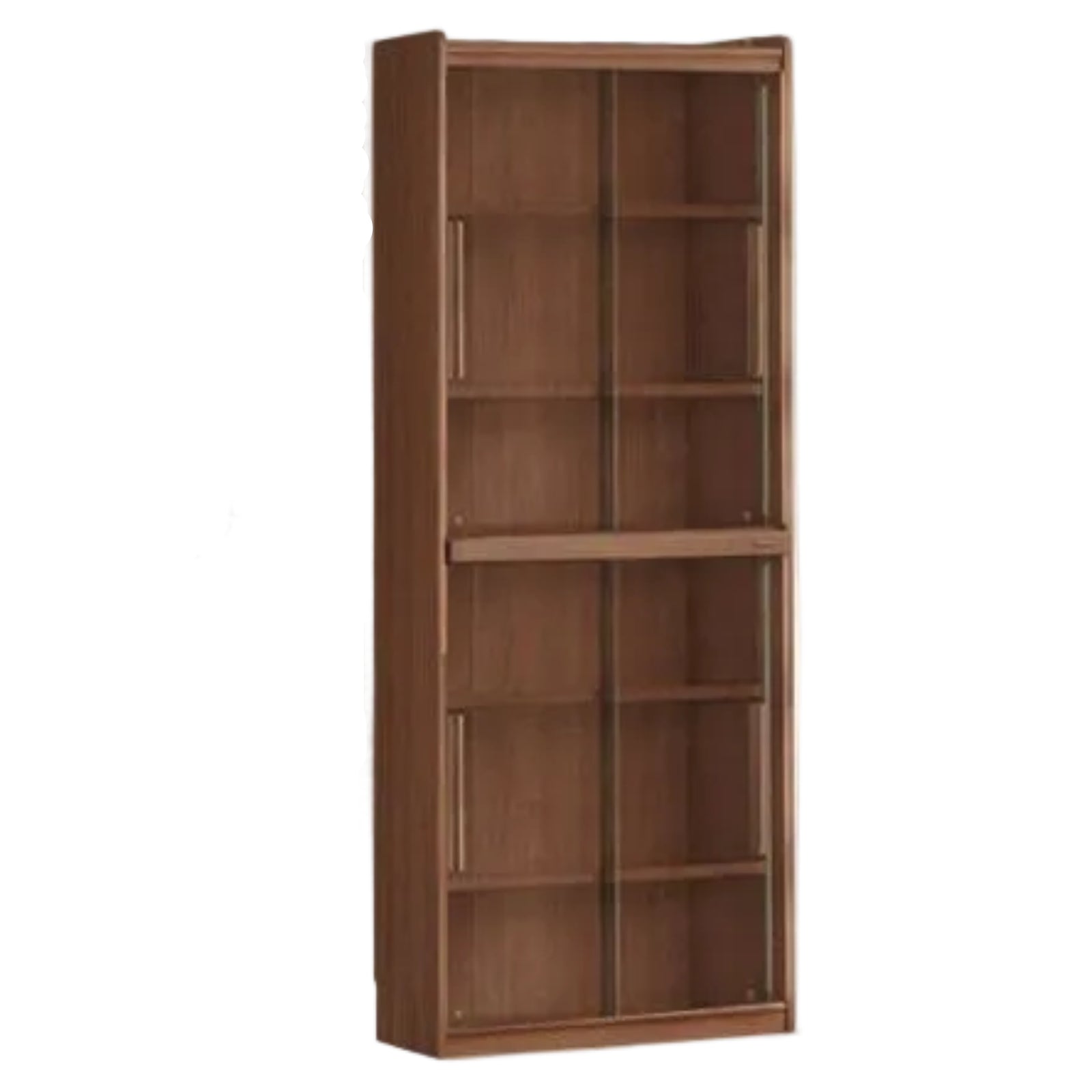 Black Walnut Solid Wood Combination Bookcase with Floor Display and Luxury Storage
