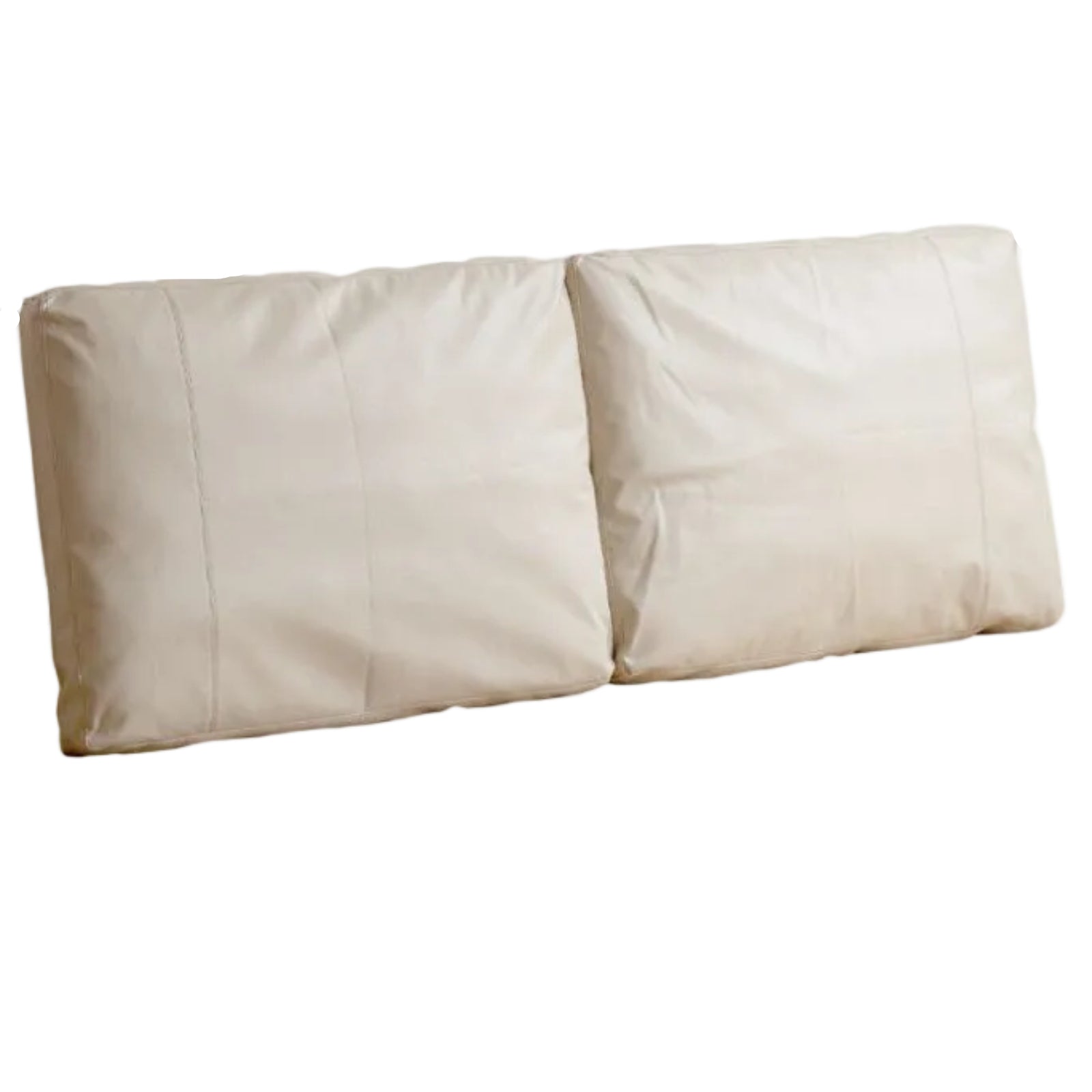 Soft Leather Headboard with Large Cushioned Backrest