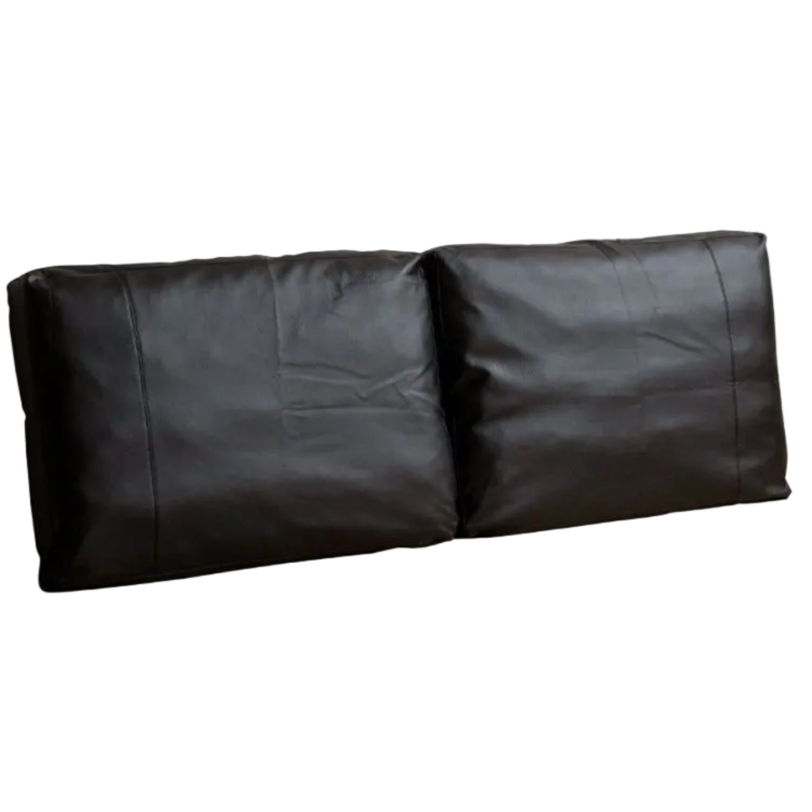 Soft Leather Headboard with Large Cushioned Backrest