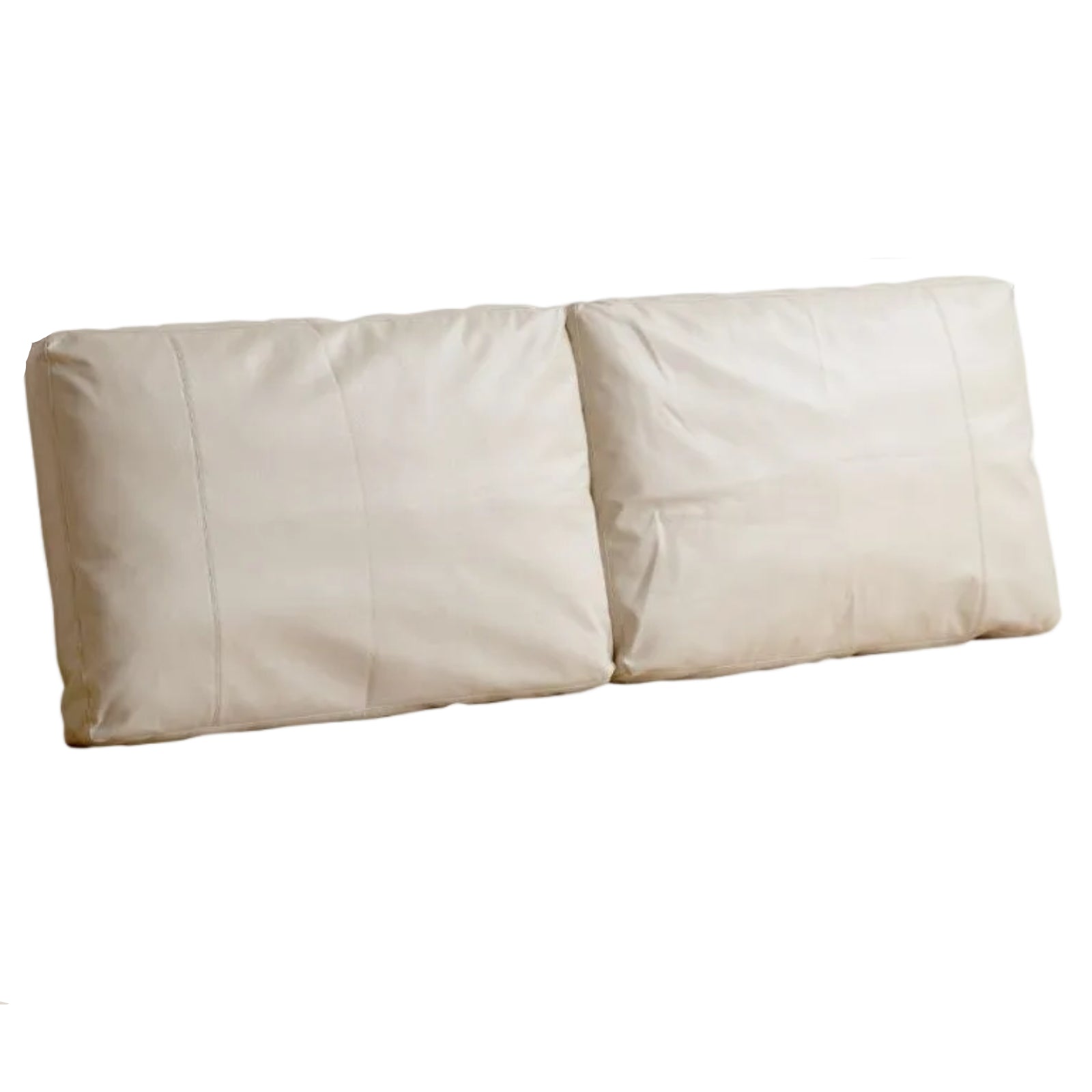 Soft Leather Headboard with Large Cushioned Backrest