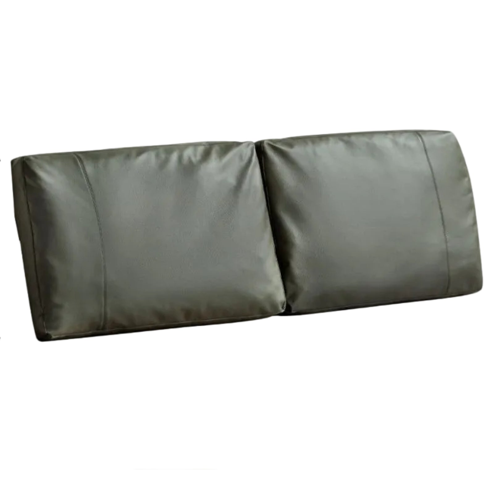 Soft Leather Headboard with Large Cushioned Backrest