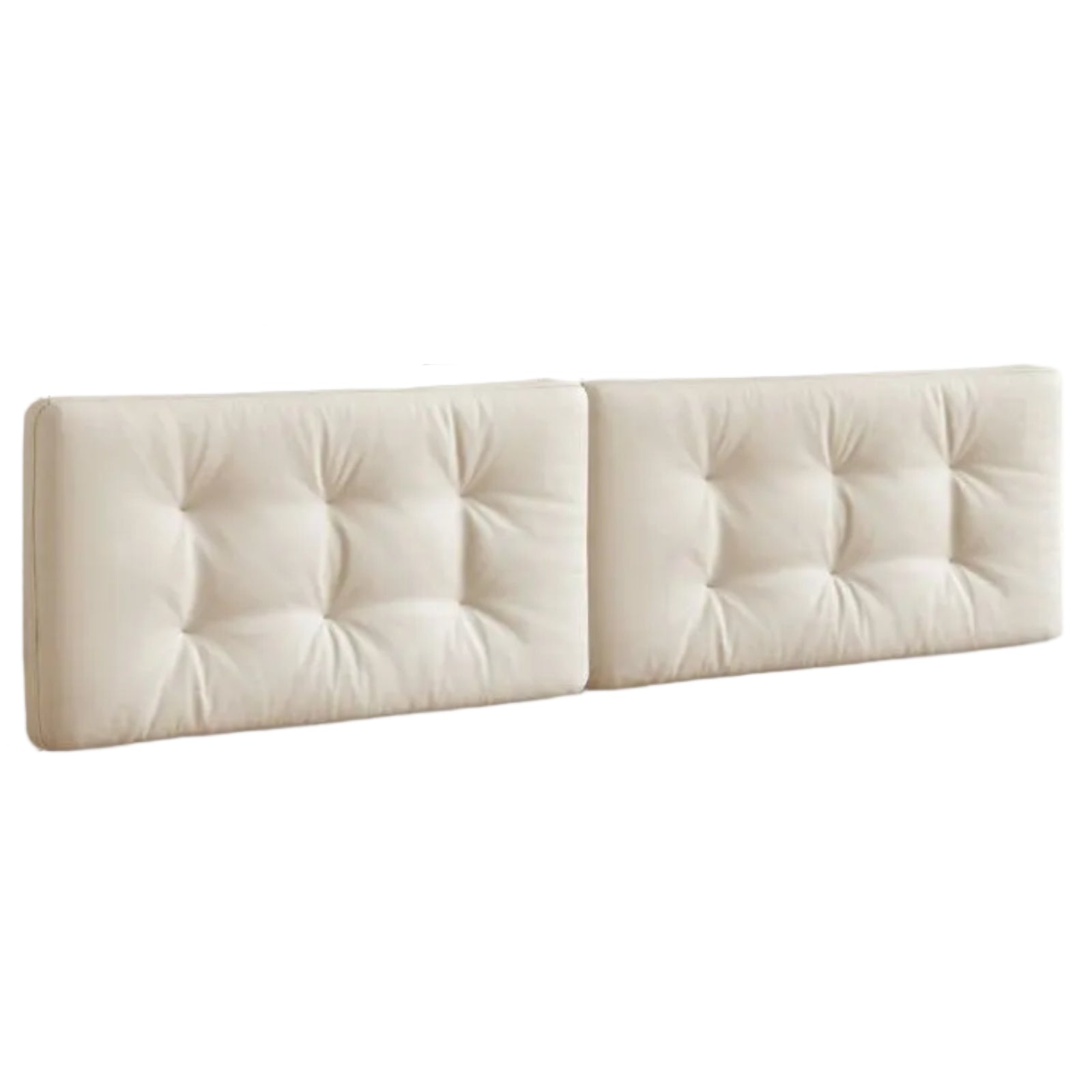 Headboard Backrest Cushion with Creamy White Leather