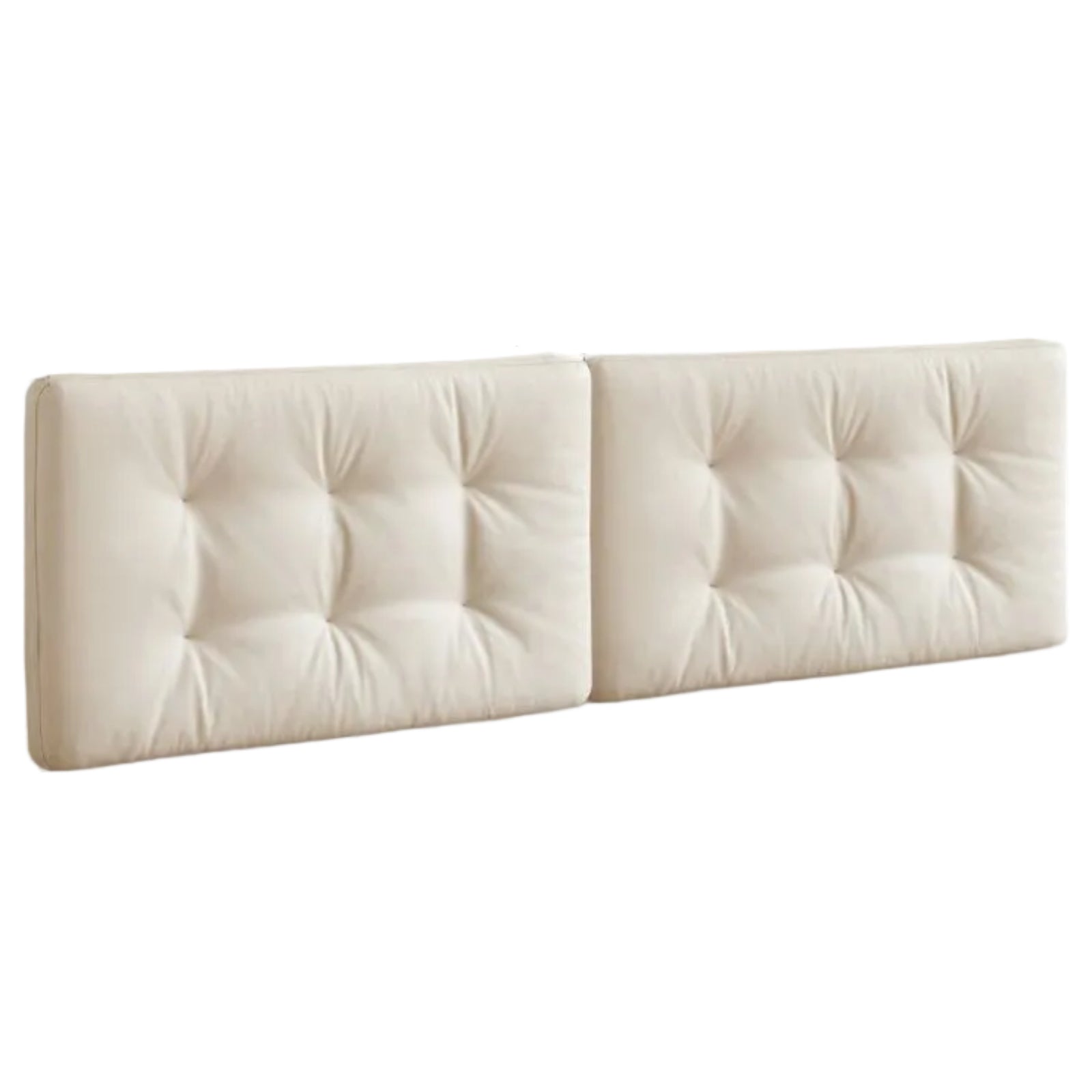 Headboard Backrest Cushion with Creamy White Leather