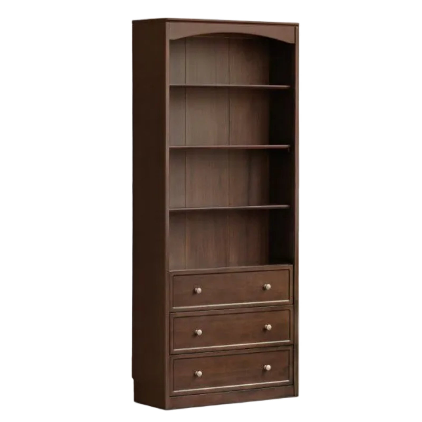 Poplar Solid Wood French Retro Style Floor Standing Display Bookcase