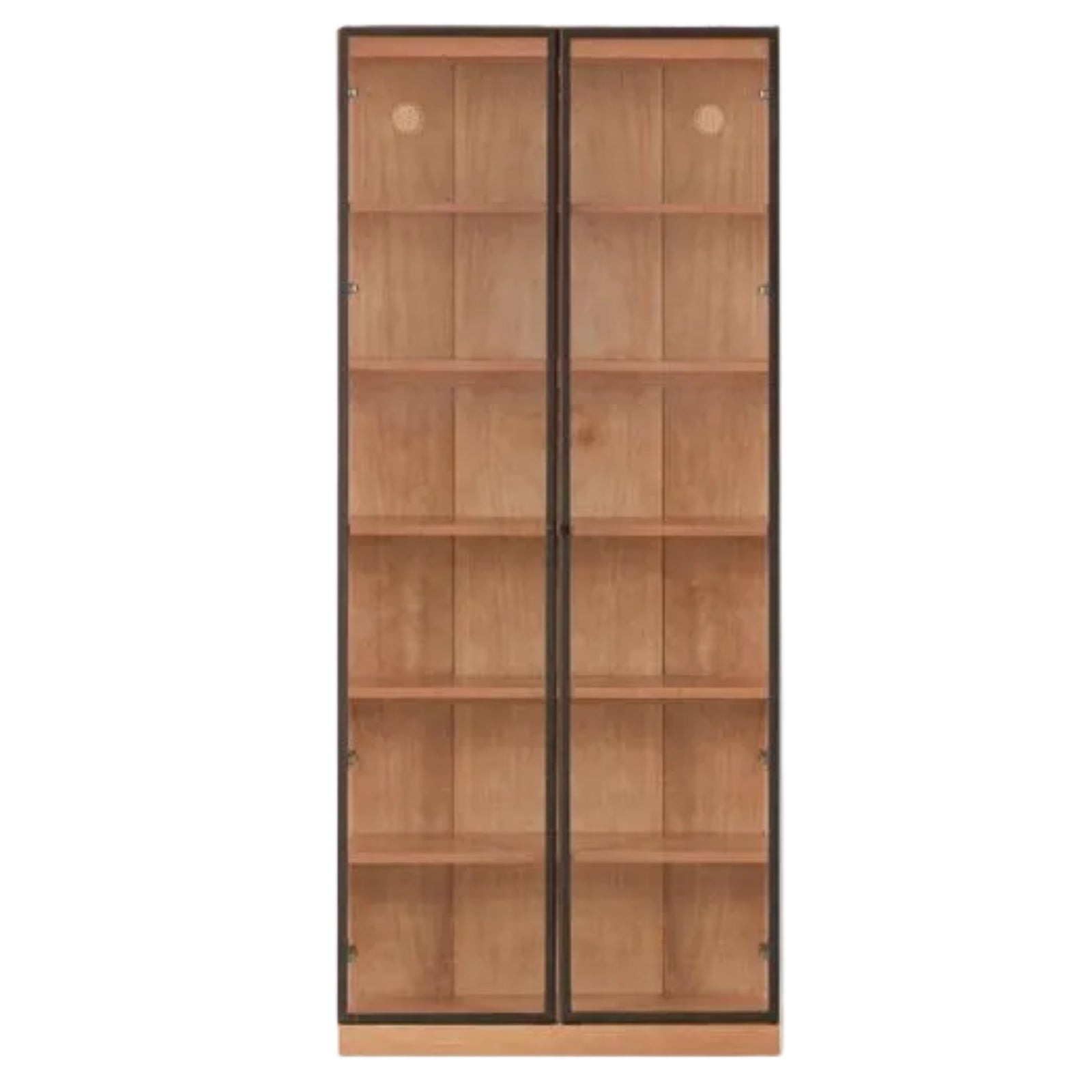 Cherry Solid Wood Floor-Standing Bookcase with Modern Shelving