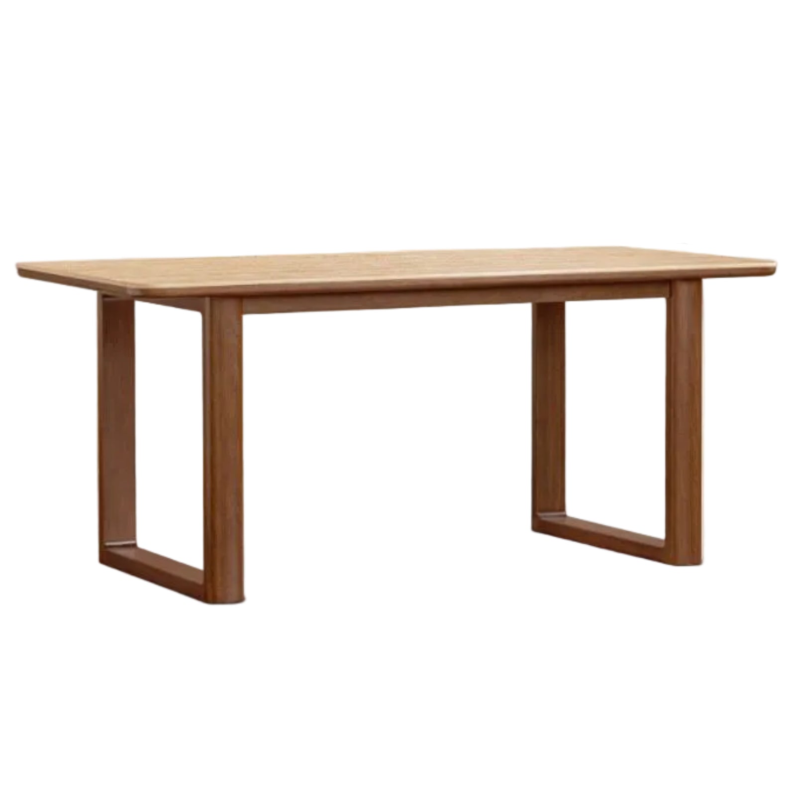 Solid Longan Hardwood Slab Dining Table with Antique-Inspired Retro Design