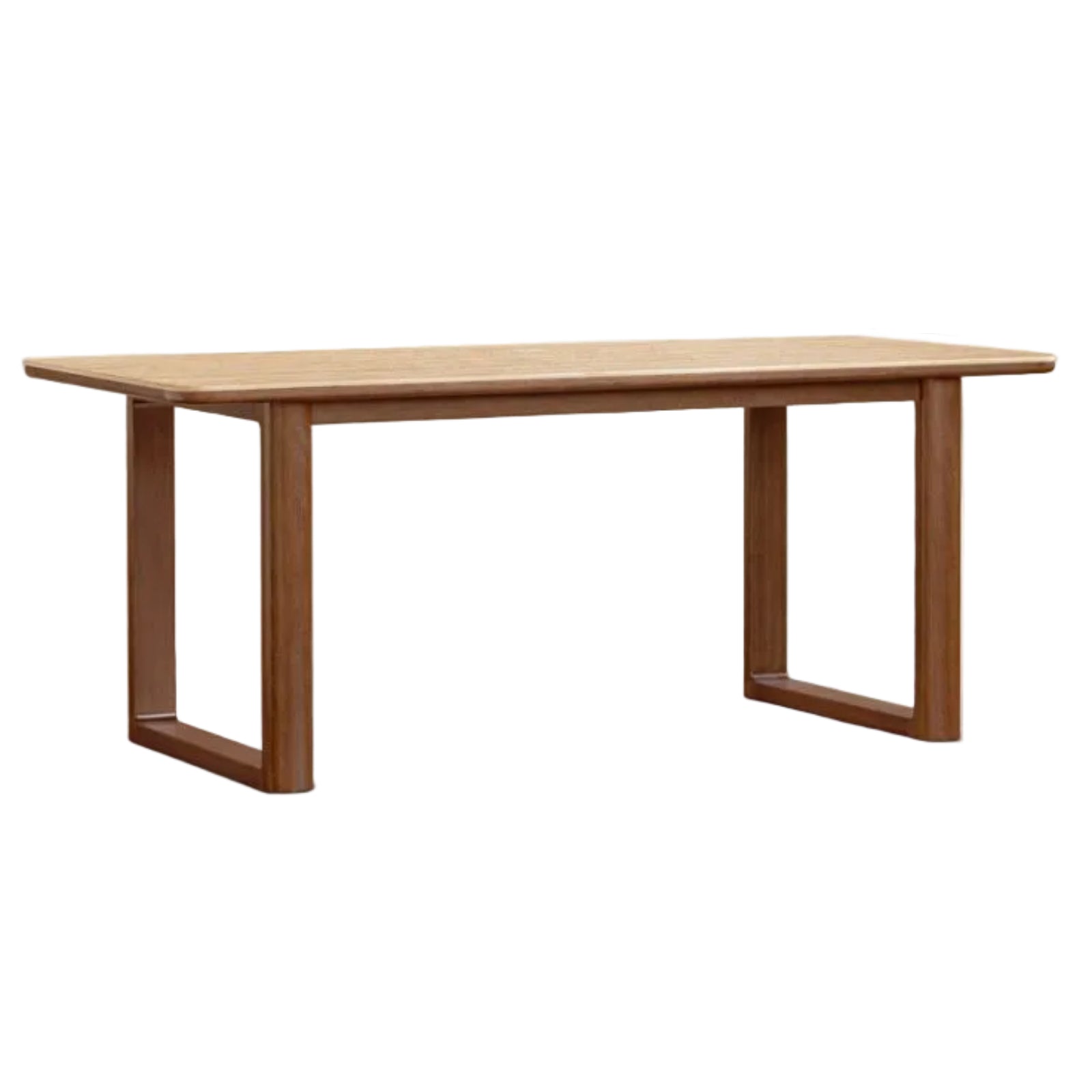 Solid Longan Hardwood Slab Dining Table with Antique-Inspired Retro Design