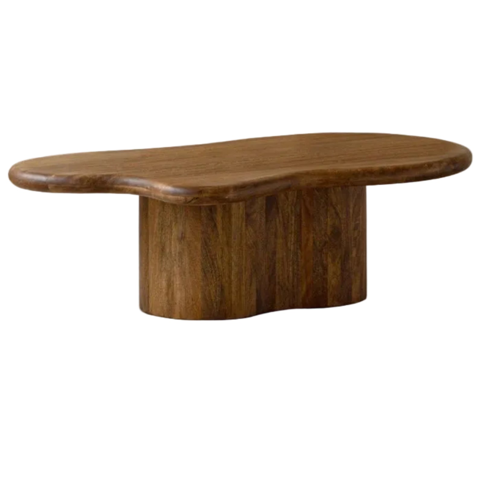Mango Solid Wood Wabi Sabi Coffee Table with Irregular Cloud Design