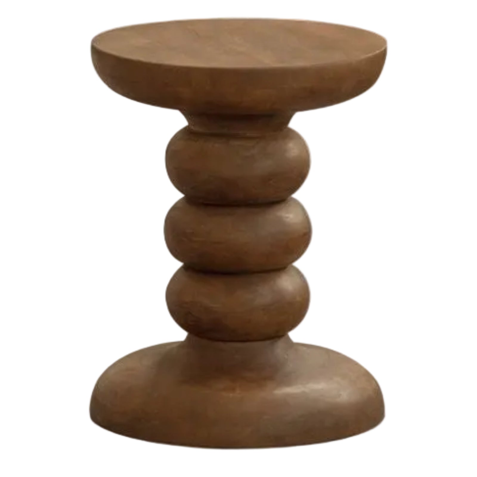 Mango Solid Wood Wabi Sabi Round Side Table