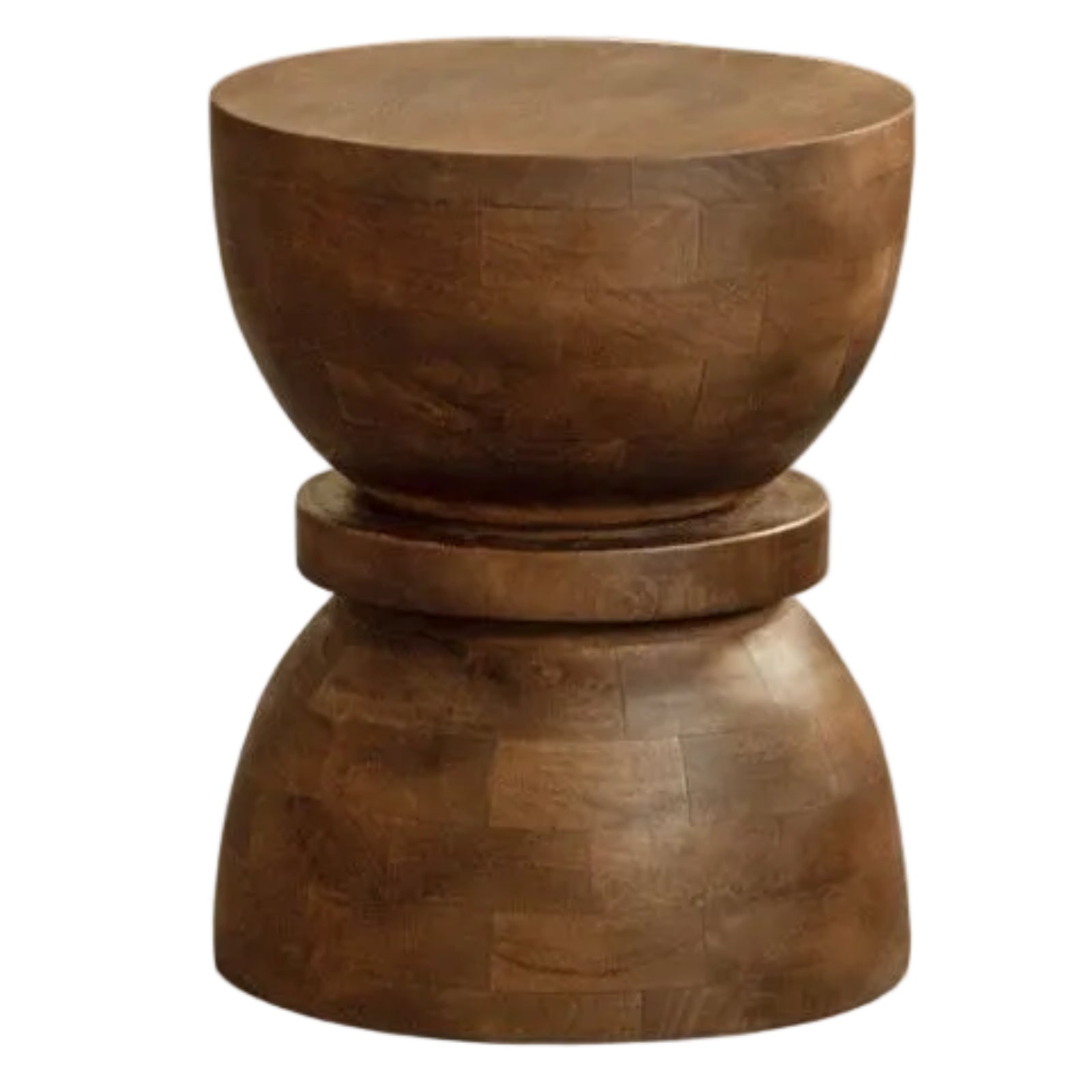 Mango Solid Wood Wabi Sabi Round Side Table