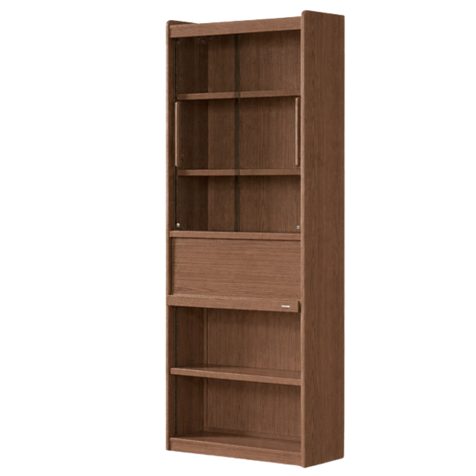 Black Walnut, Sandalwood, Oak, Ash Solid Wood Combination Bookcase with Floor Display and Luxury Storage