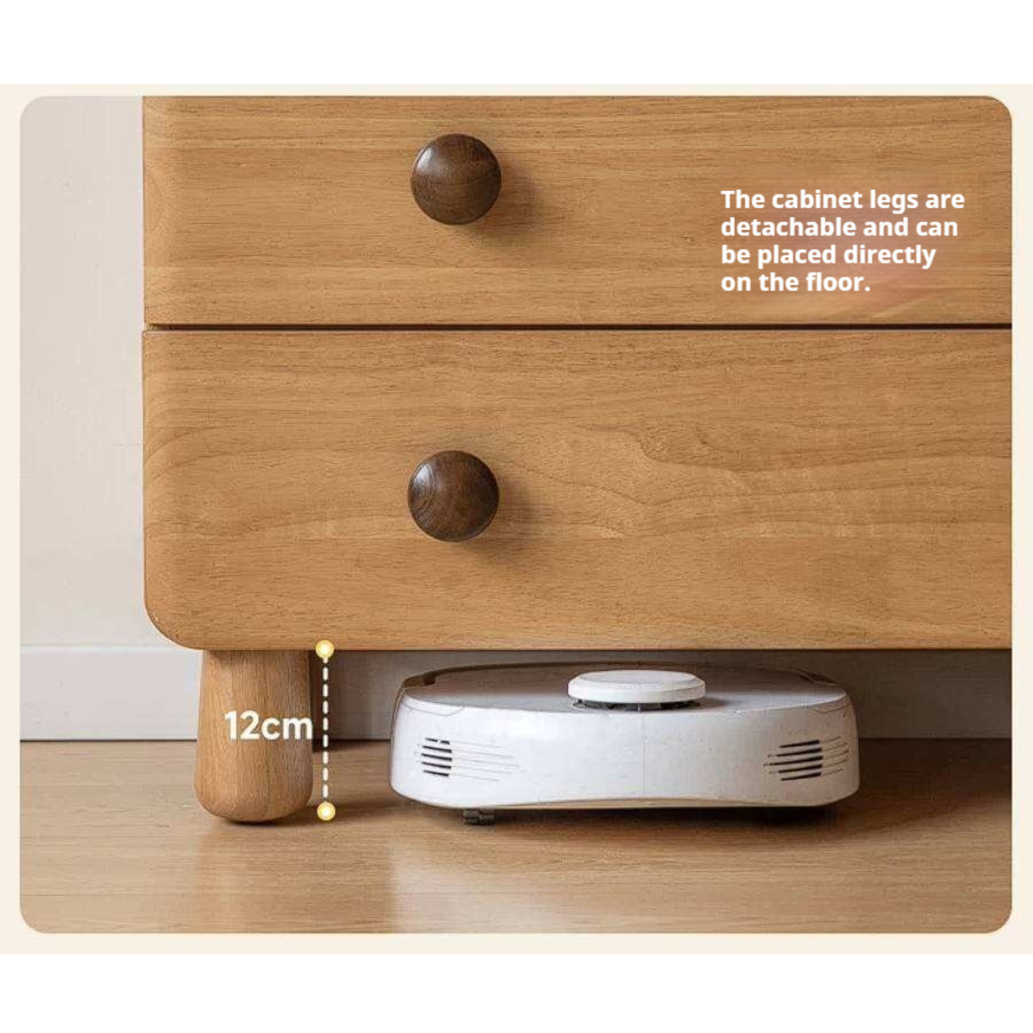 Solid Rubberwood Original Wood Style Kids Dresser