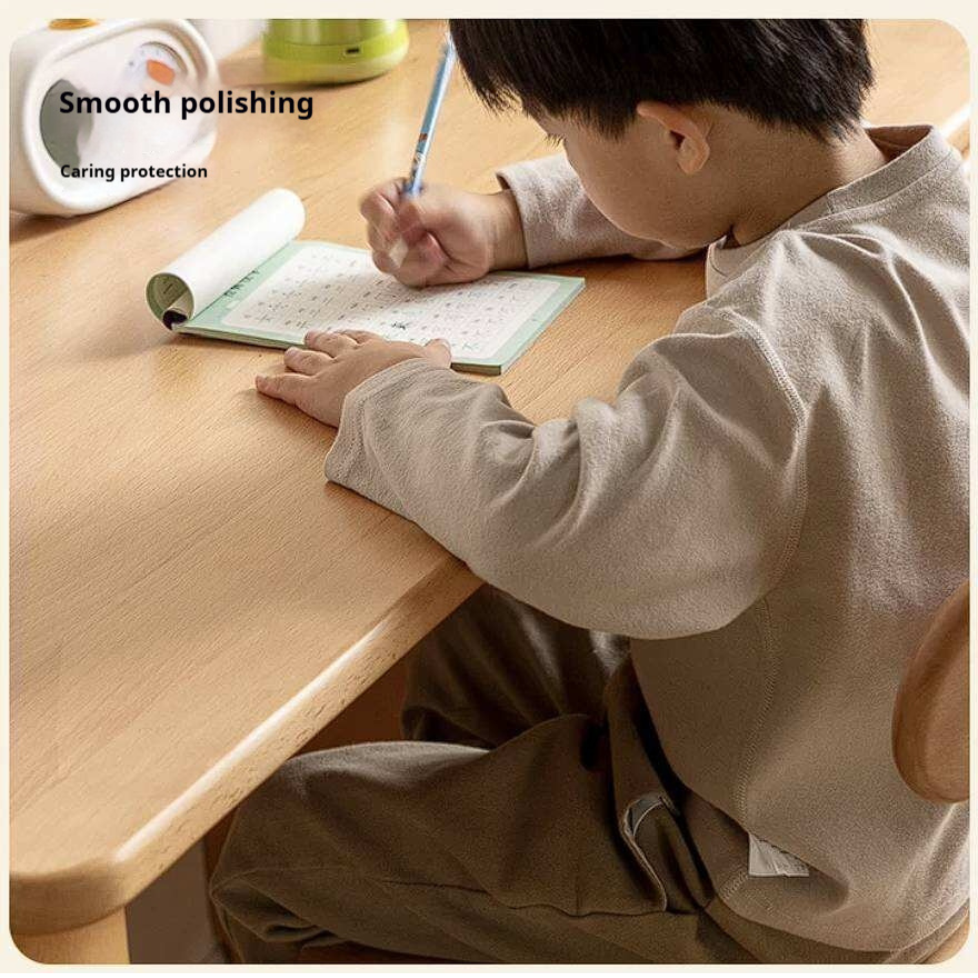 Beech Solid Wood Telescopic Student Writing Desk