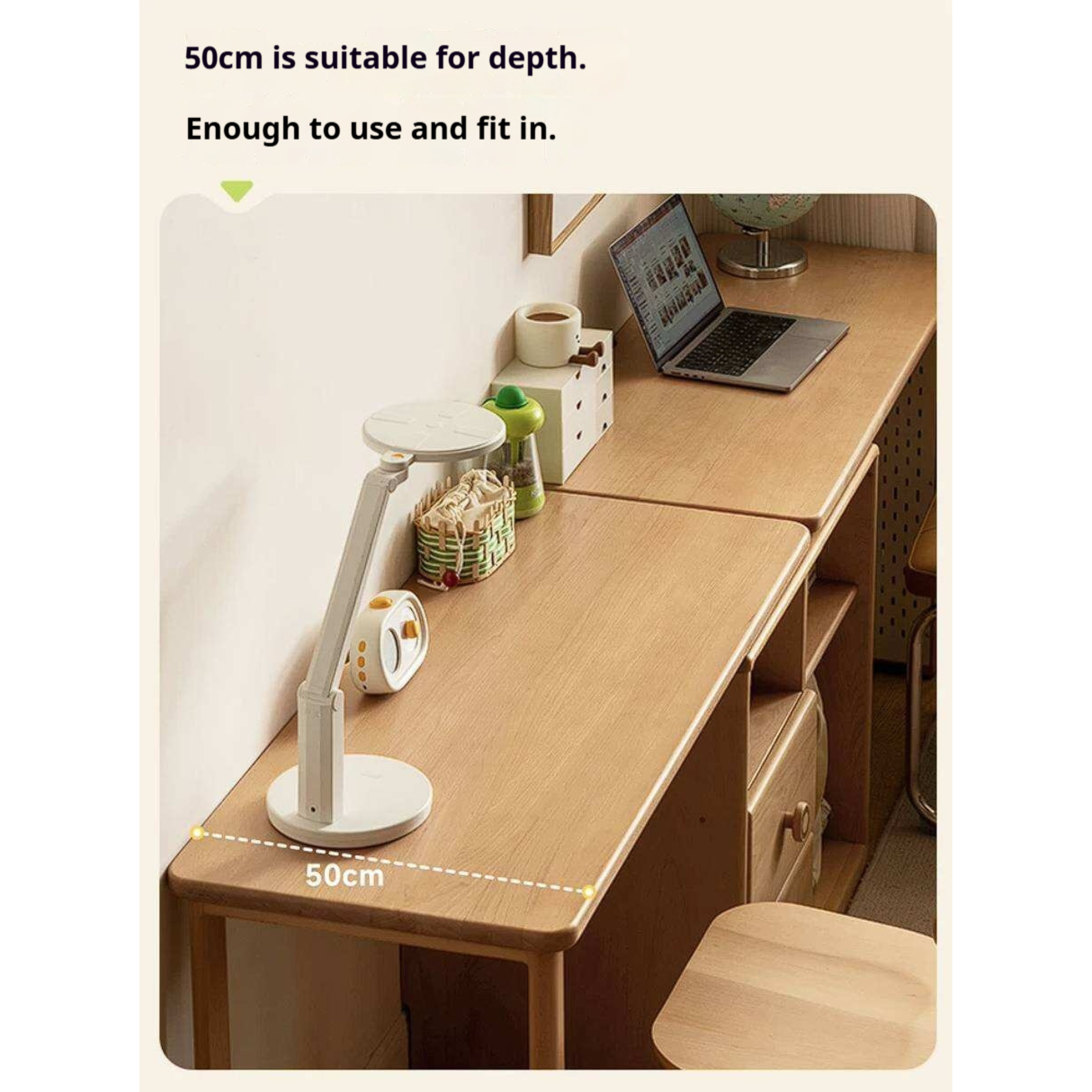 Beech Solid Wood Telescopic Student Writing Desk