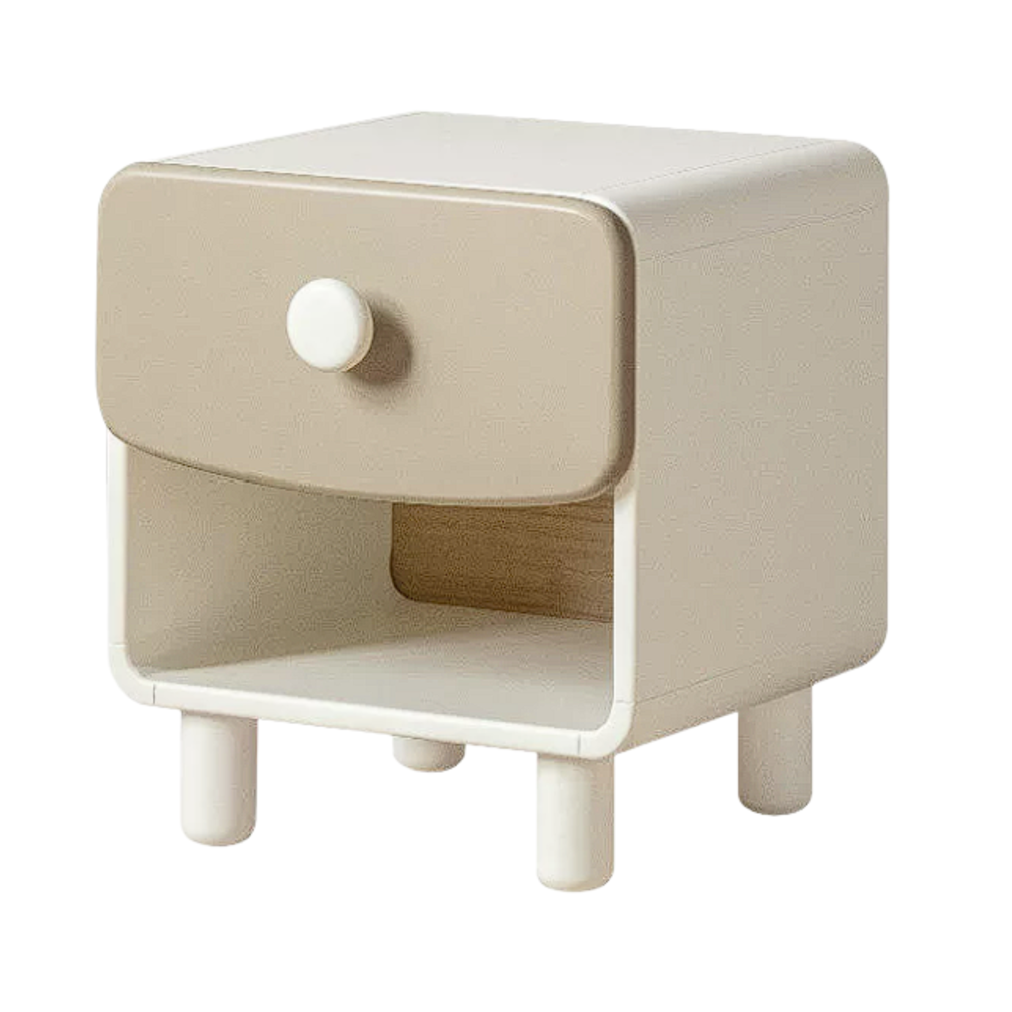 Solid Rubberwood Kids Modern Nightstand