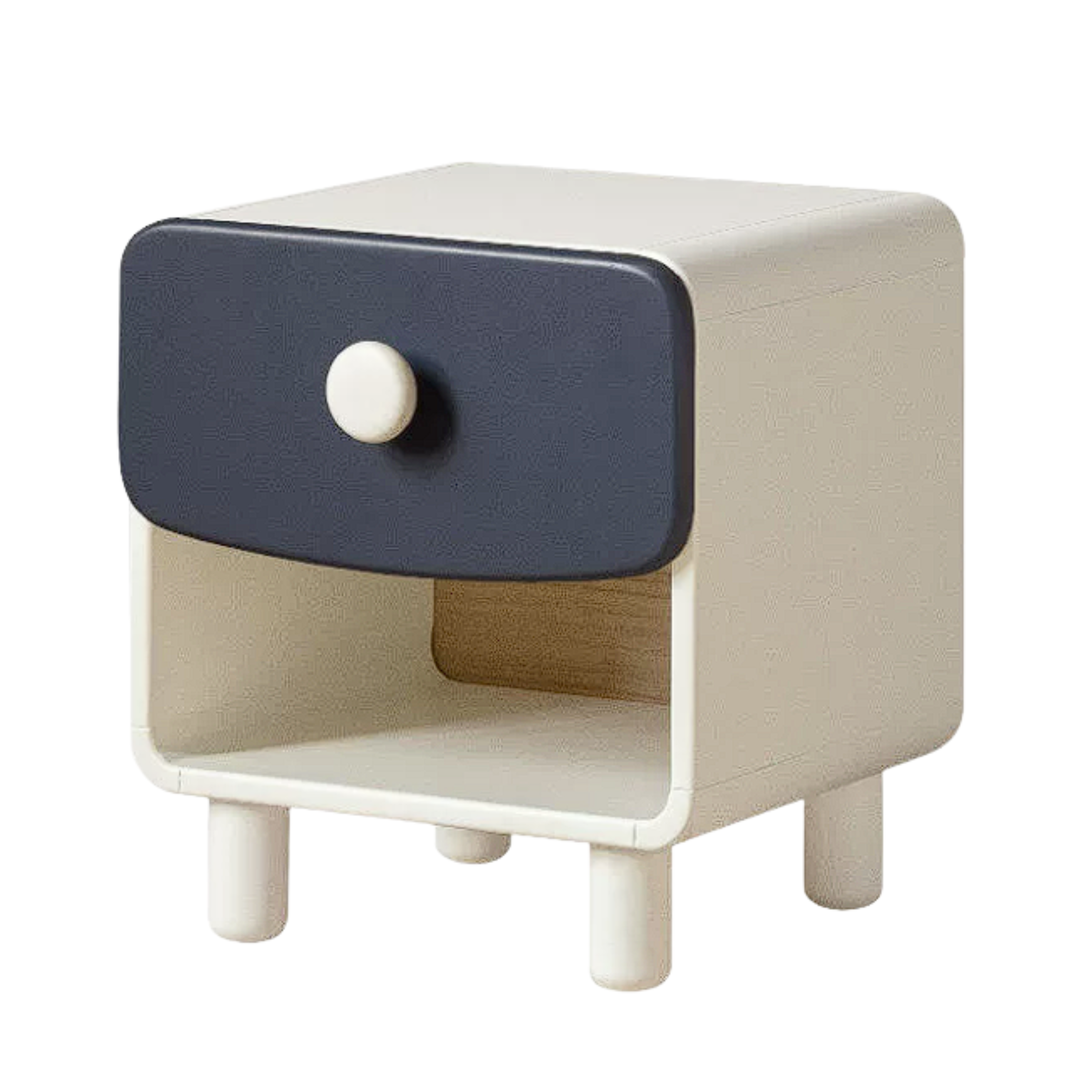 Solid Rubberwood Kids Modern Nightstand