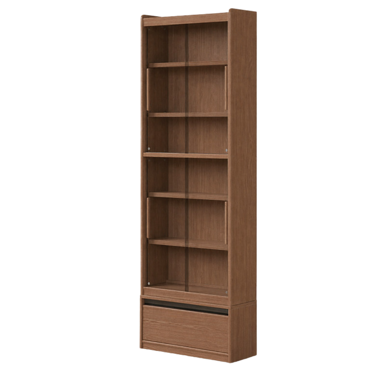 Black Walnut, Sandalwood, Oak, Ash Solid Wood Combination Bookcase with Floor Display and Luxury Storage
