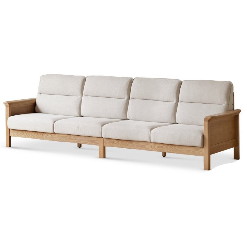 Ash Solid Wood Modern High Back Sofa