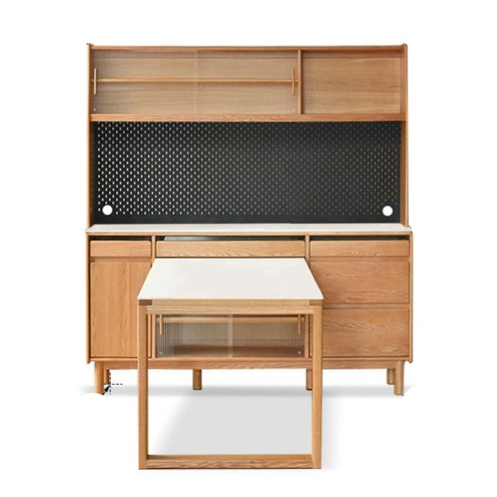 Oak solid wood rock plate dining sideboard