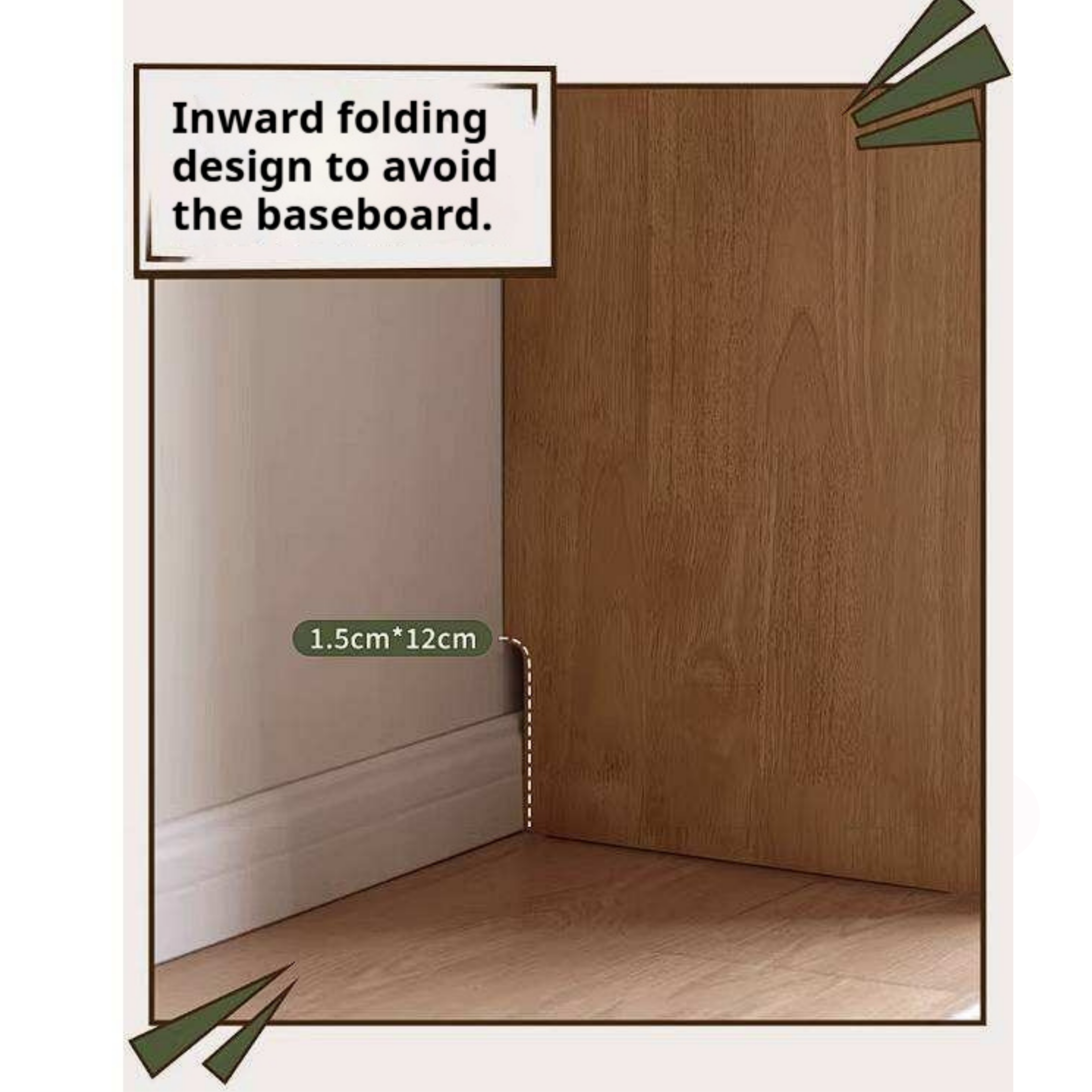 Rubberwood Solid Wood Bookshelf Floor-Standing Shelves and Sliding Doors