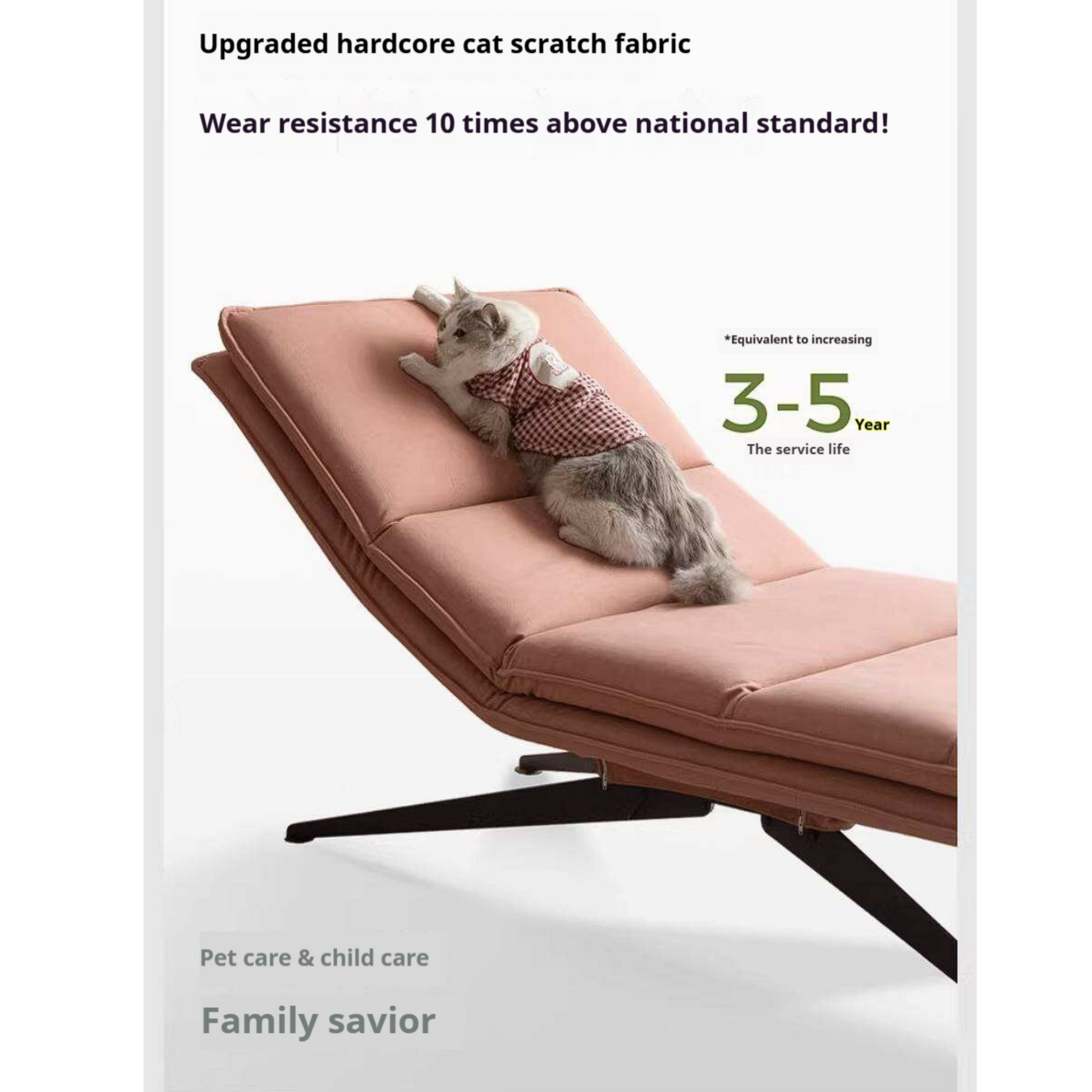 Modern Adjustable Power Reclining Chaise Lounge Chair for Yoga and Relaxation