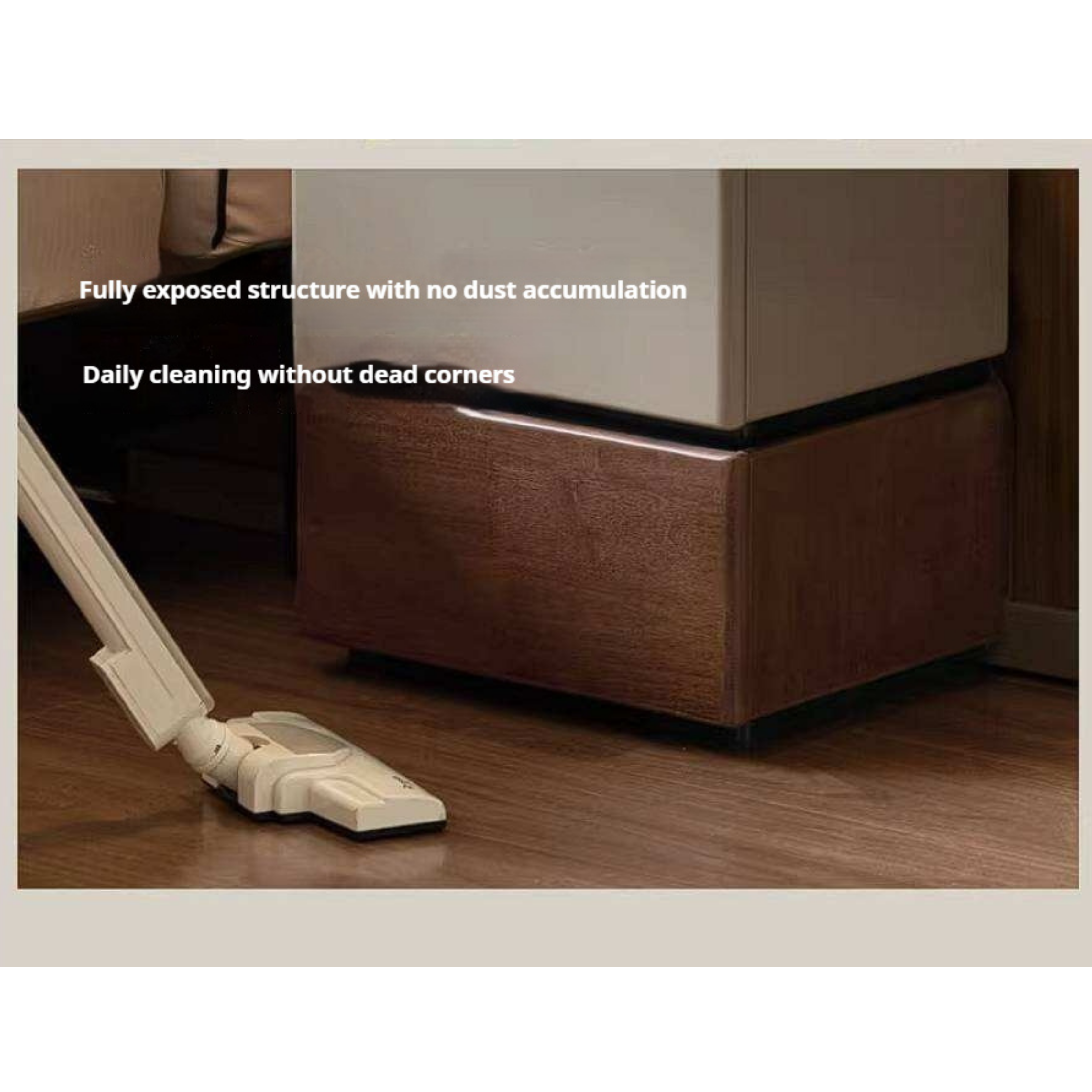 Rubberwood Solid Wood Bedside Cabinet with Modern Simple Storage