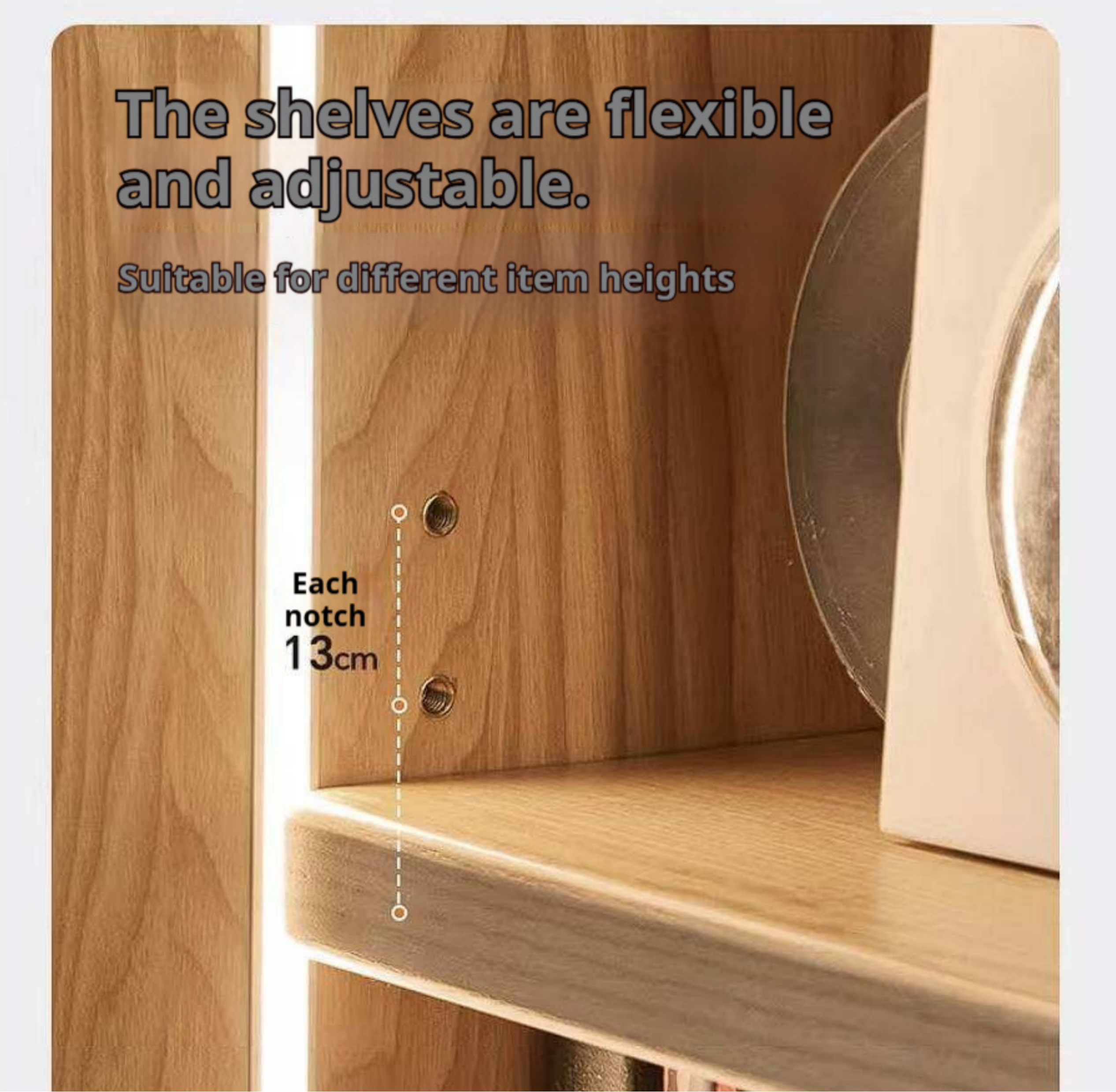 Ash Solid Wood Bookshelf with Wall Mounted Display Cabinet Design