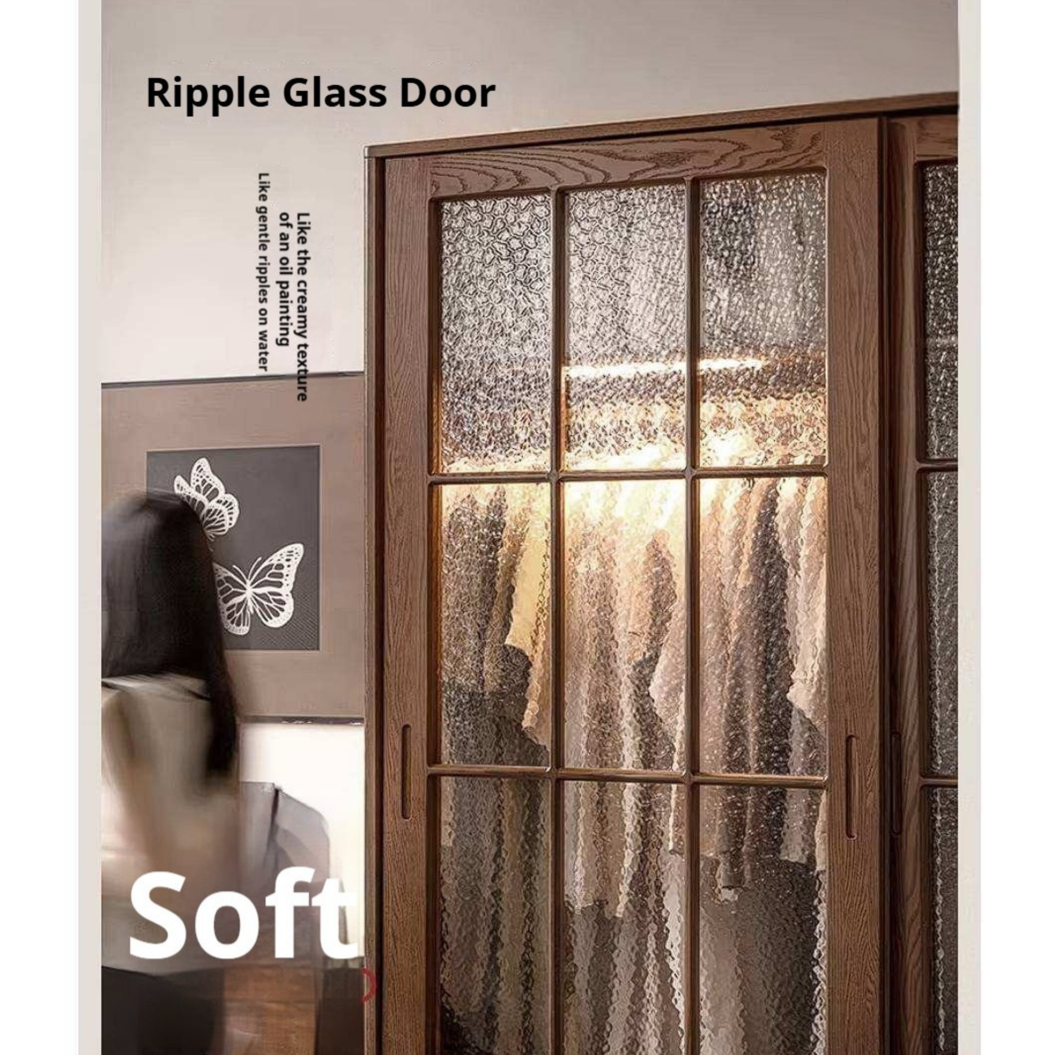Oak Solid Wood Wardrobe with Songshi Aesthetic Storage Design