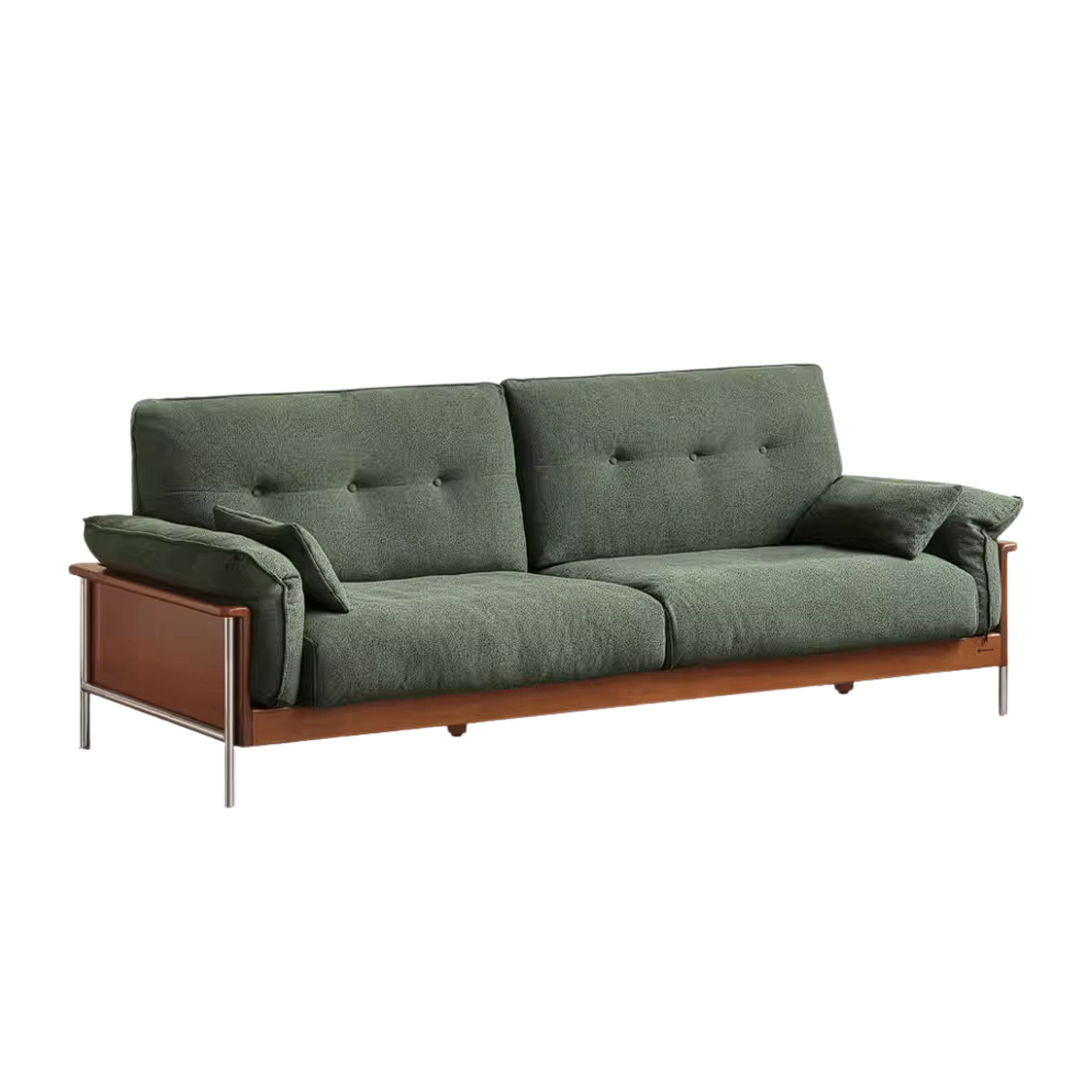 Poplar Solid Wood Sofa with Mid Century Inspired Design