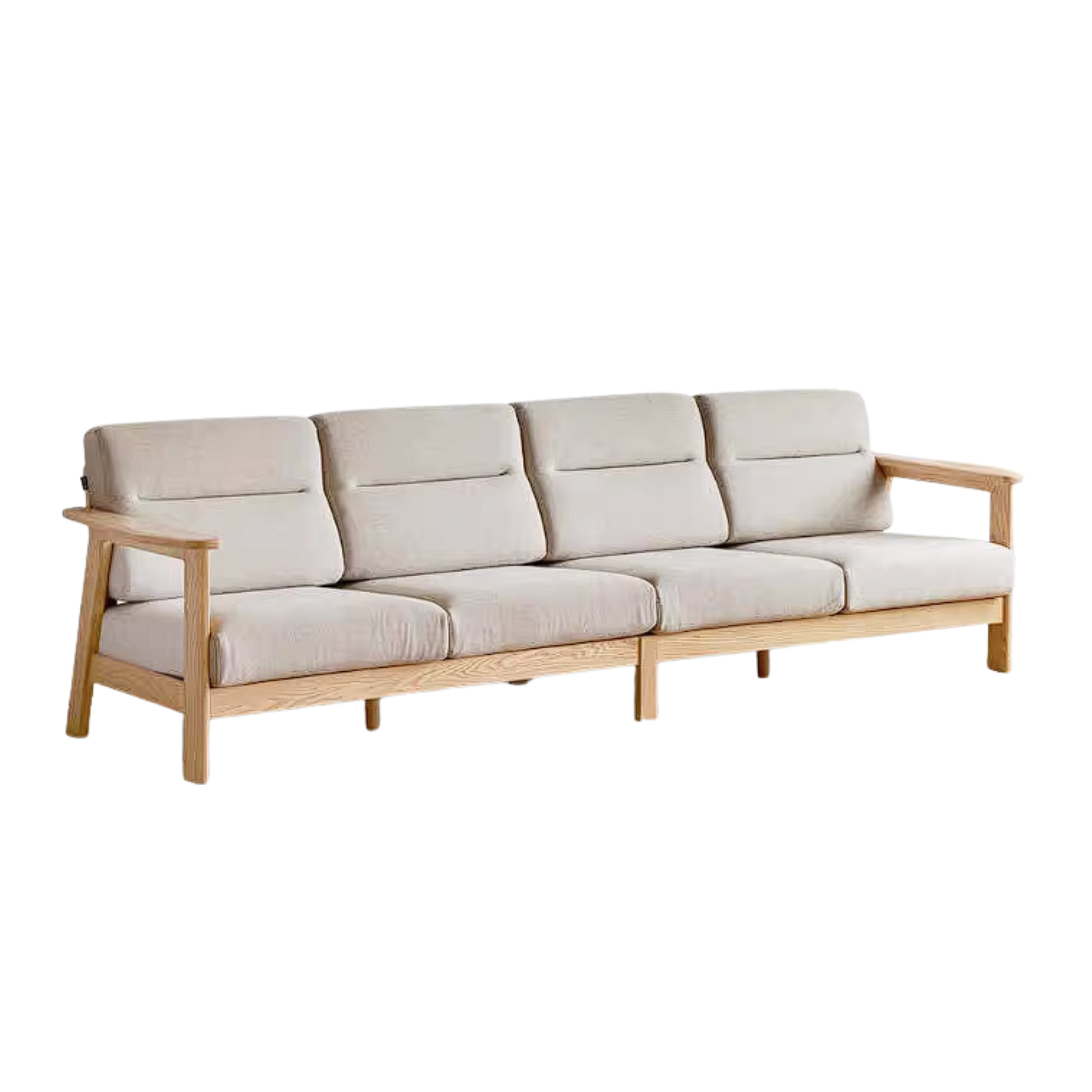 Ash Solid Wood Corner Sofa with Modern Casual Design
