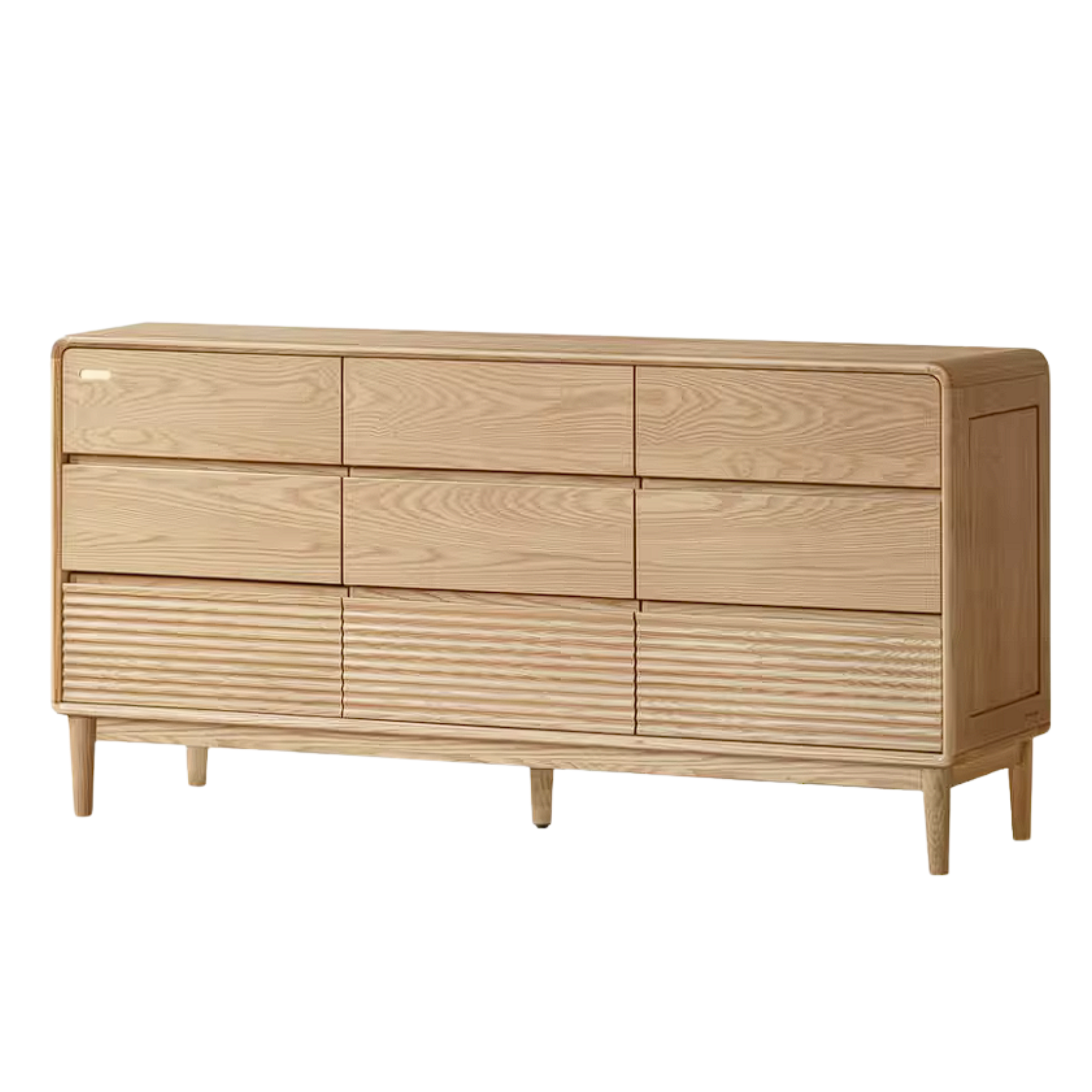 Ash Solid Wood Chest of Drawers with Modern Minimalist Design