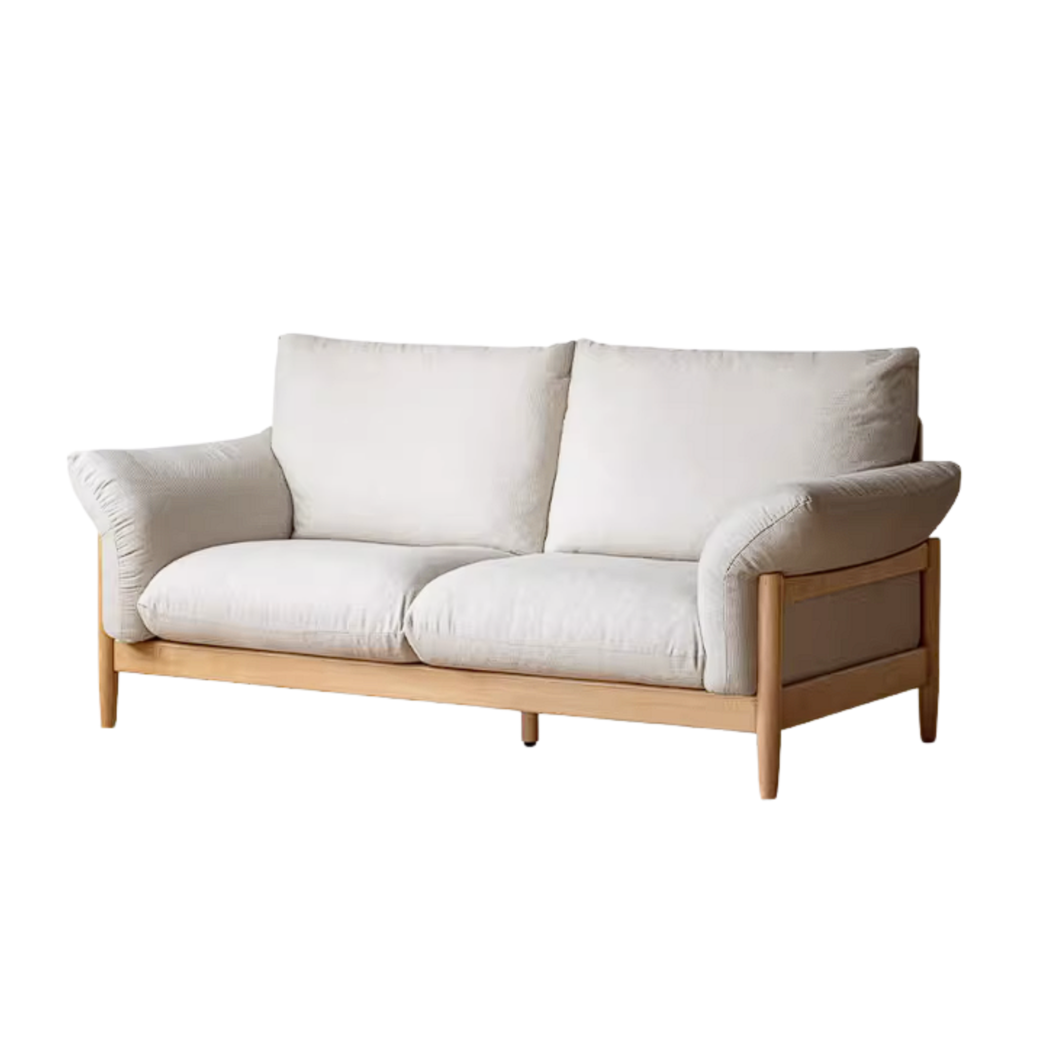 Beech Solid Wood Sofa with Modern Minimalist Design