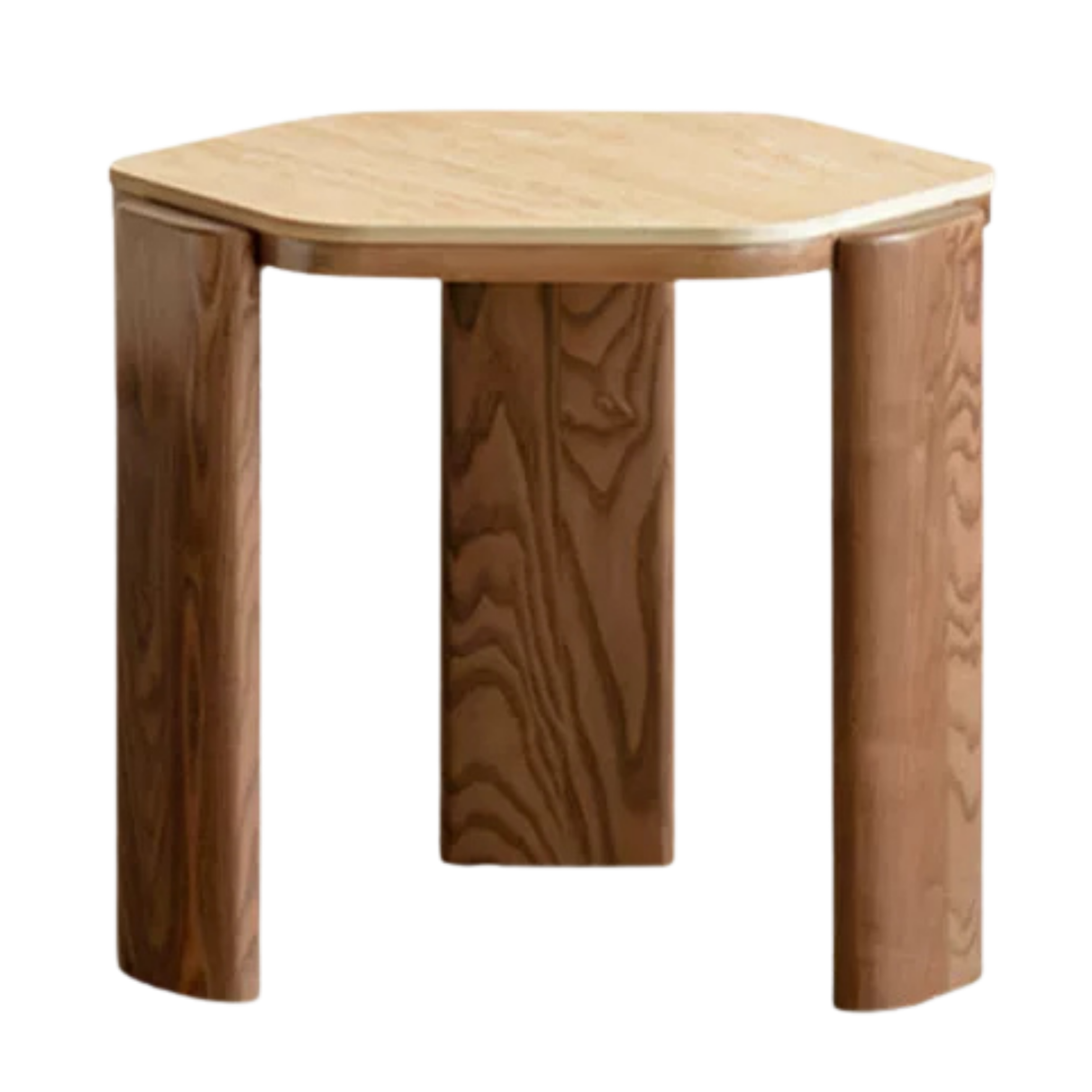 Ash Solid Wood Coffee Table with Wabi-Sabi Slab Design