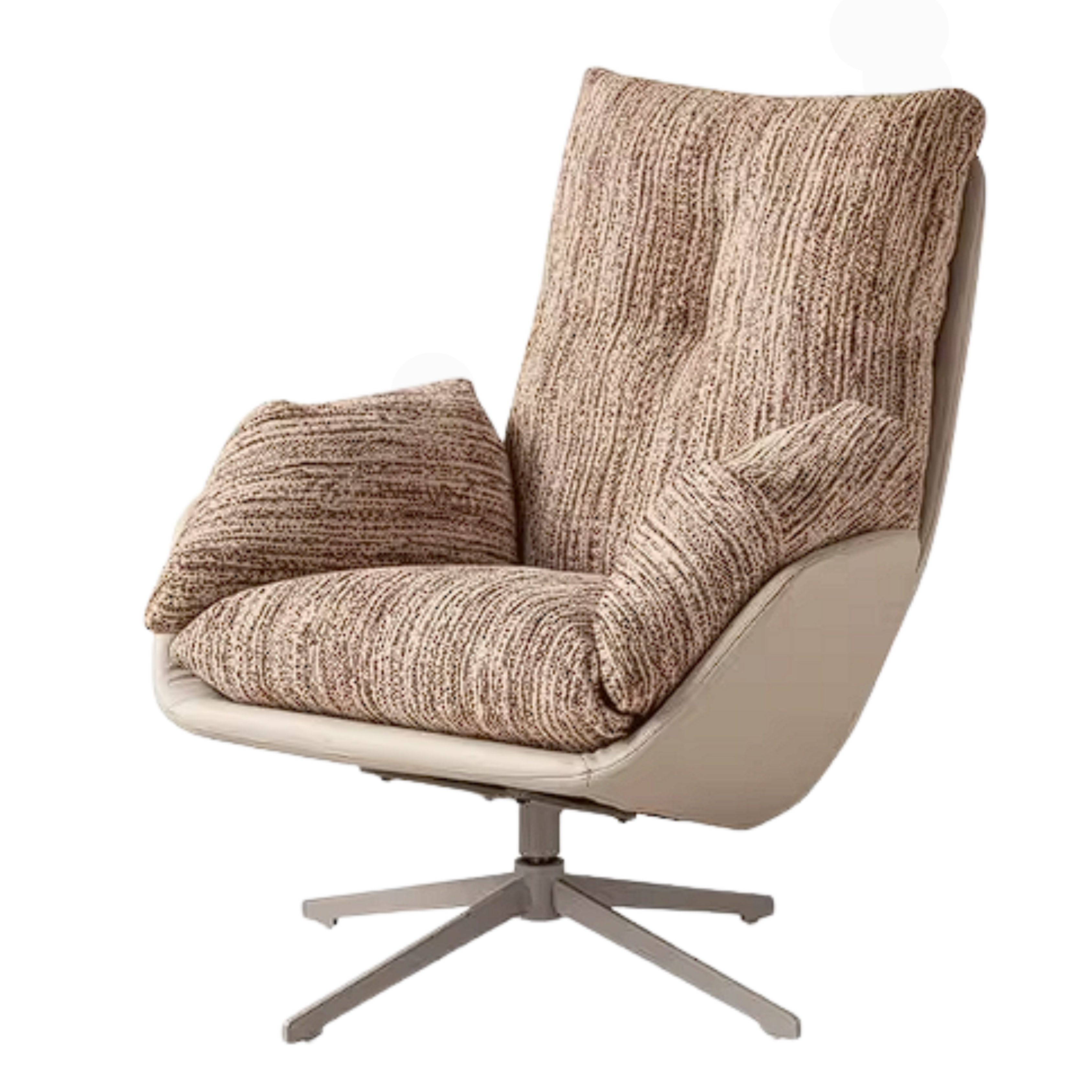 French Style Swivel Accent Chair with Removable Washable Fabric
