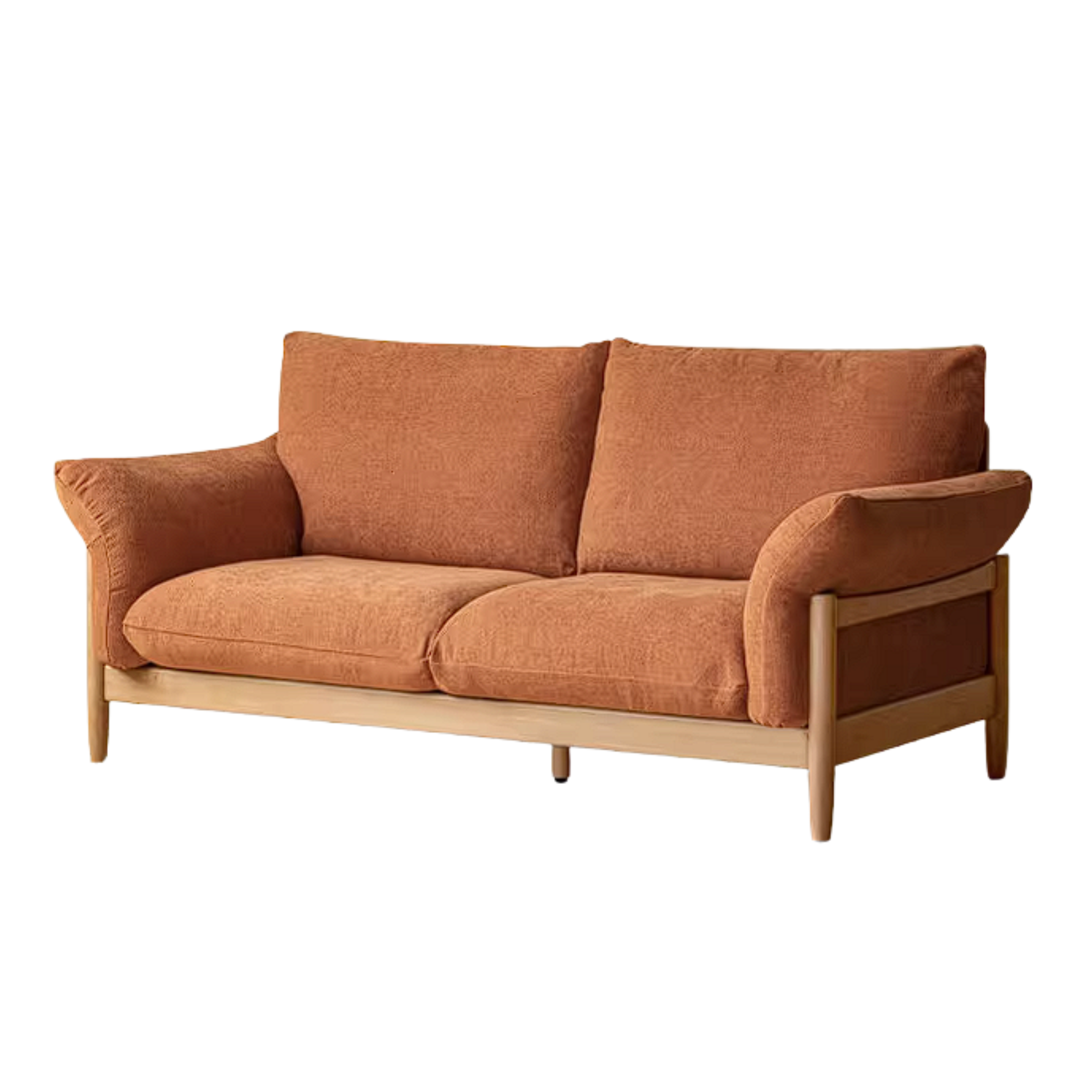Beech Solid Wood Sofa with Modern Minimalist Design