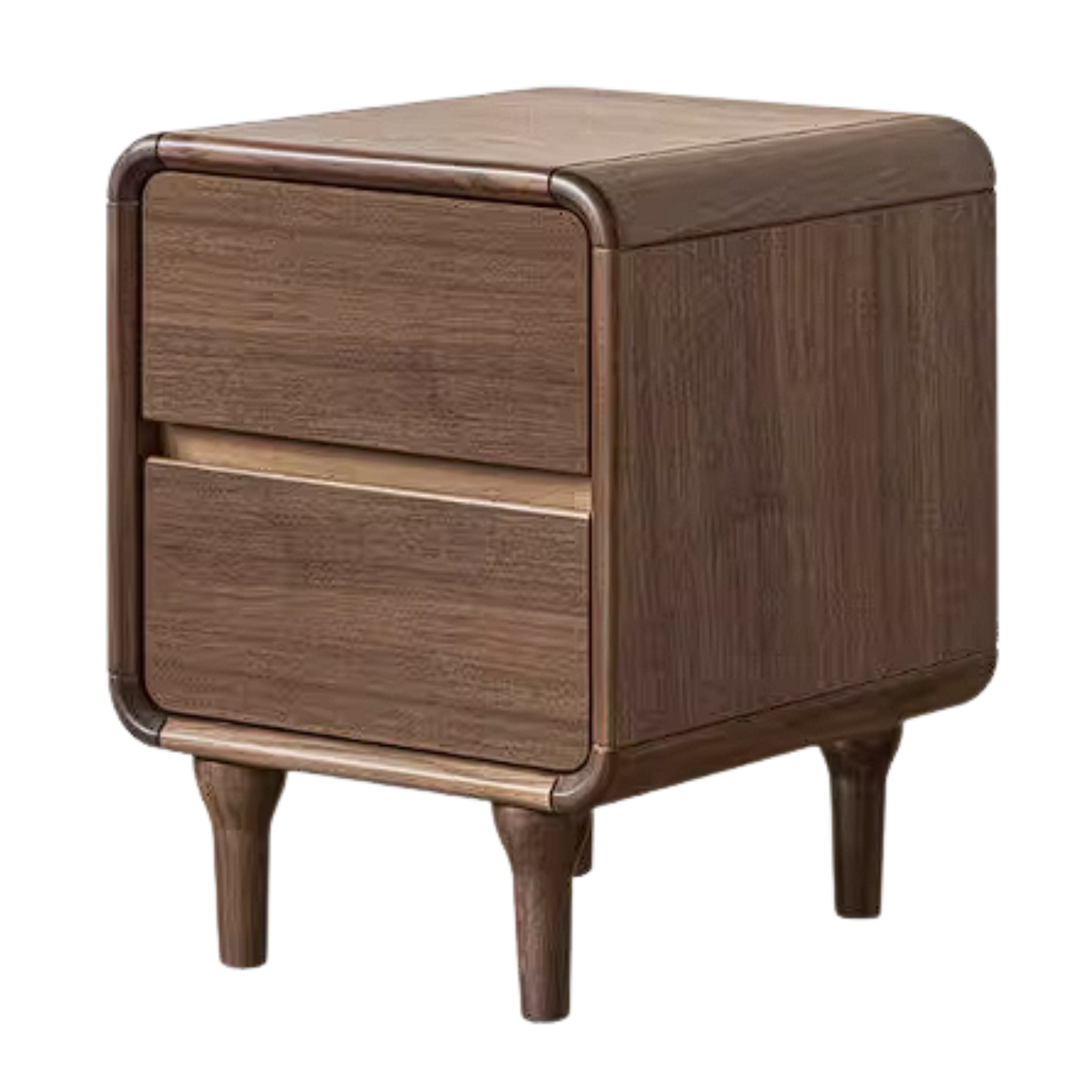 Sandalwood, Rosewood Solid Wood Nightstand with Lockable Storage Cabinet