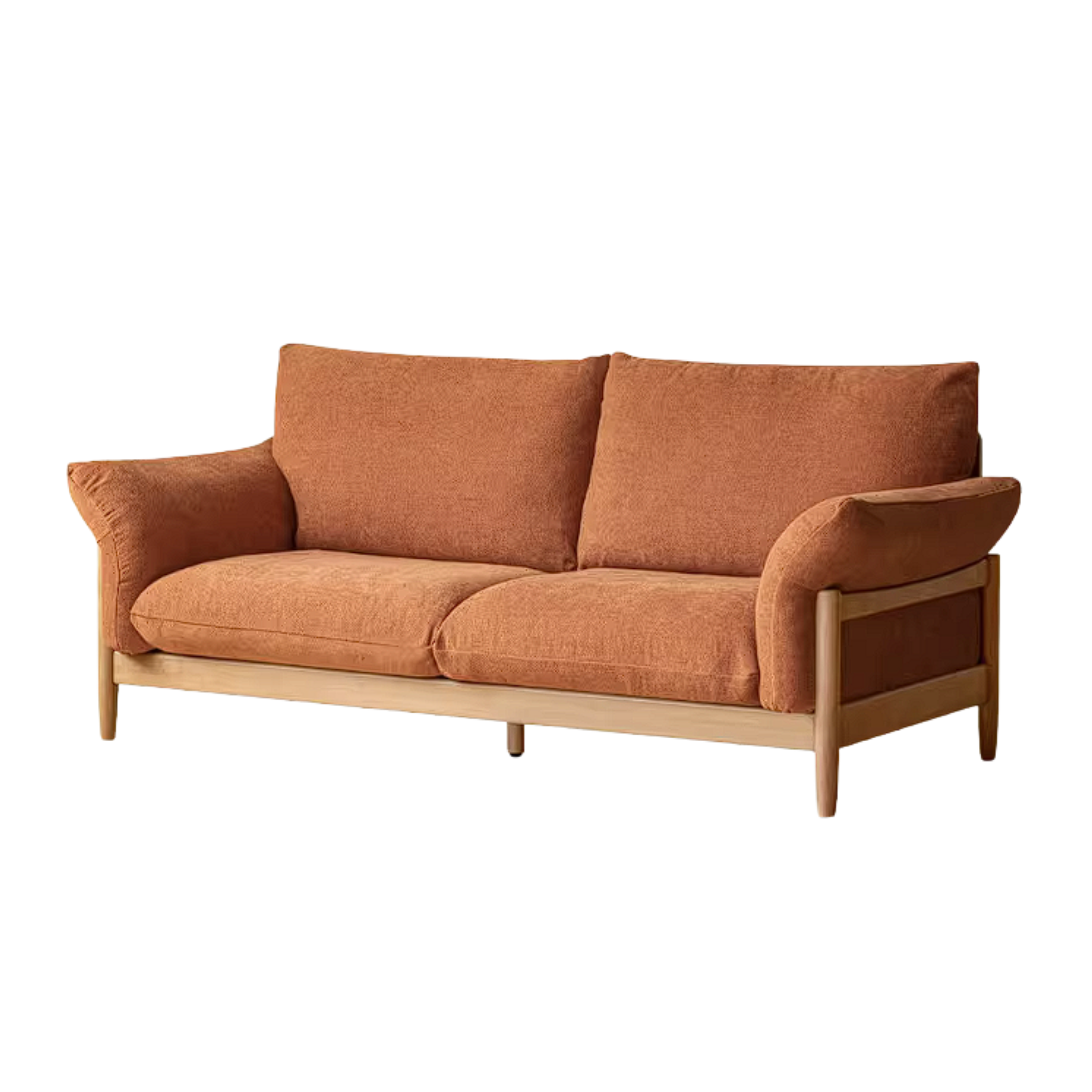 Beech Solid Wood Sofa with Modern Minimalist Design