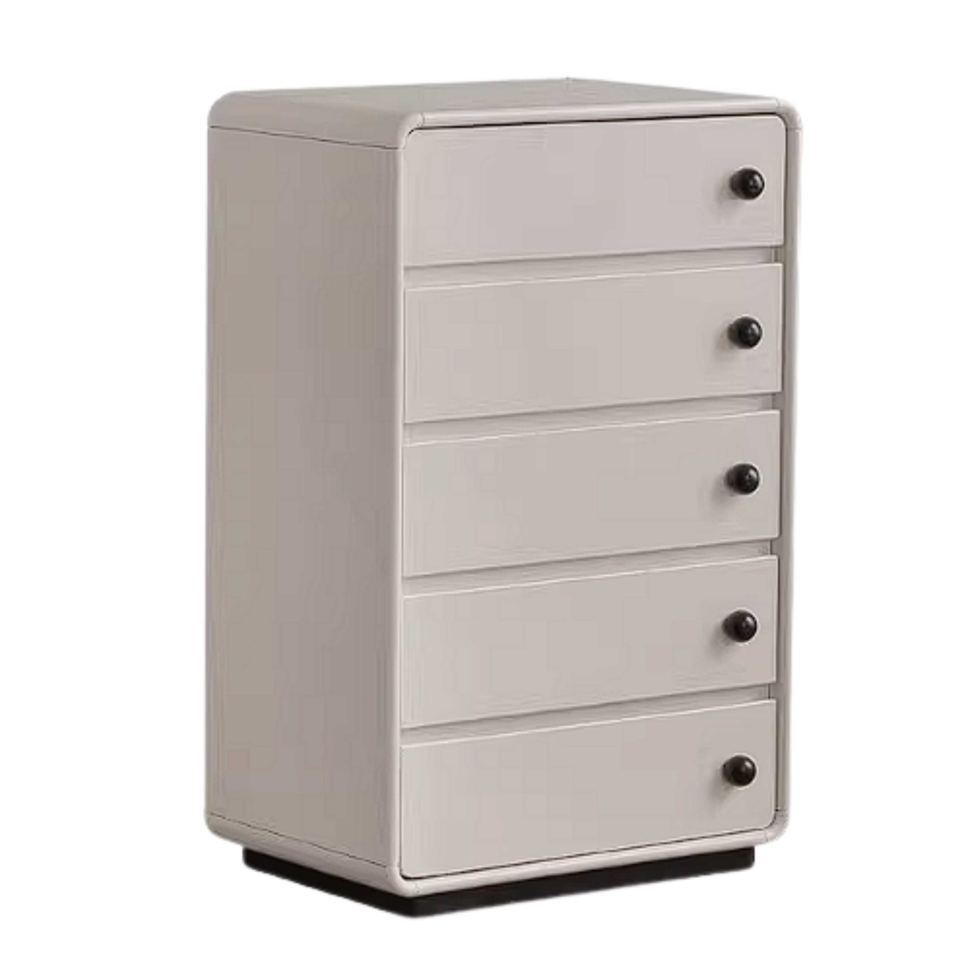 Rubberwood Solid Contemporary Two-Tone Dresser with Rounded Edge Frame and Minimalist Modular Design